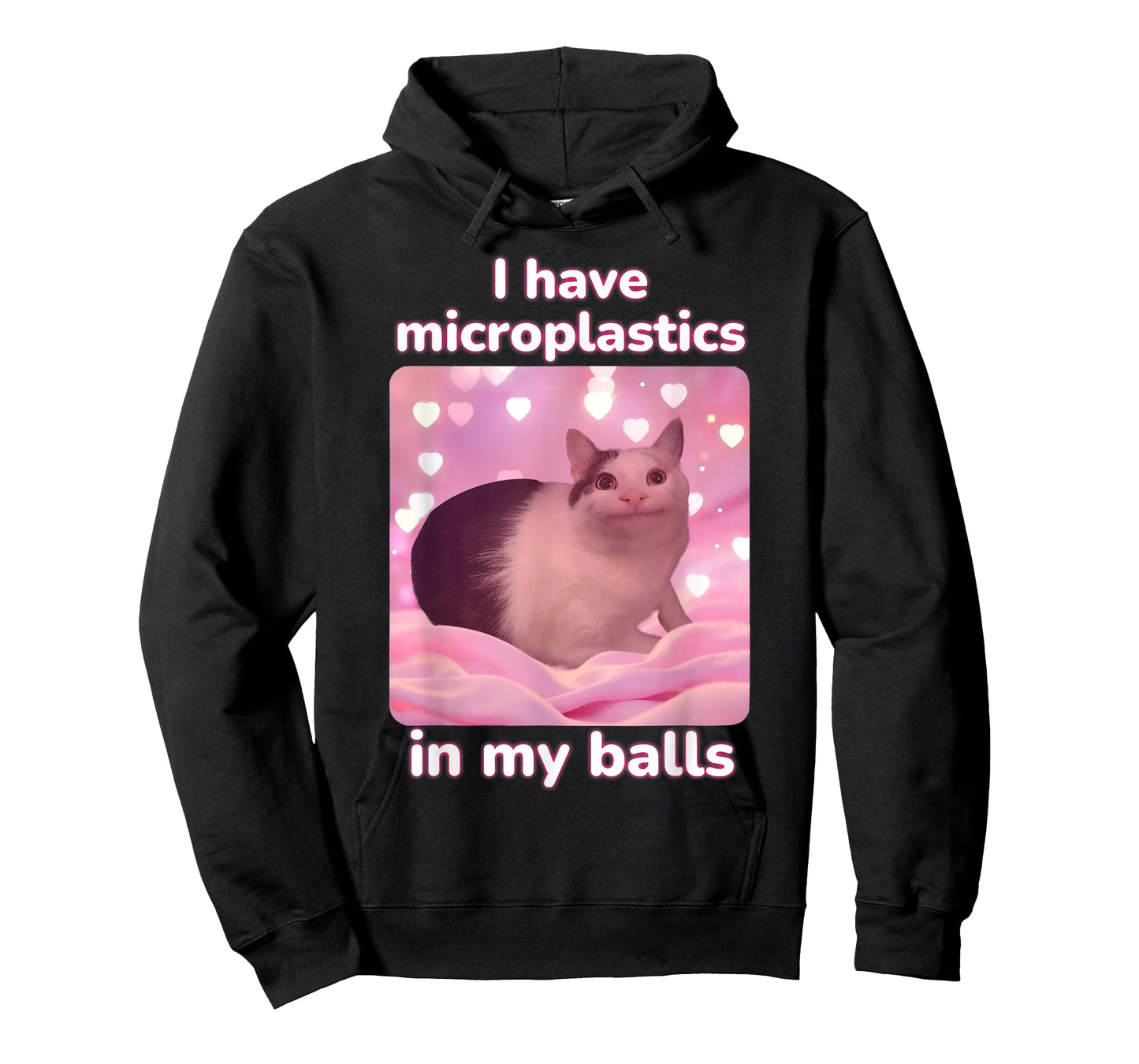 I Have Microplastics in My Balls Pink Cat Meme Dank Meme T-Shirt