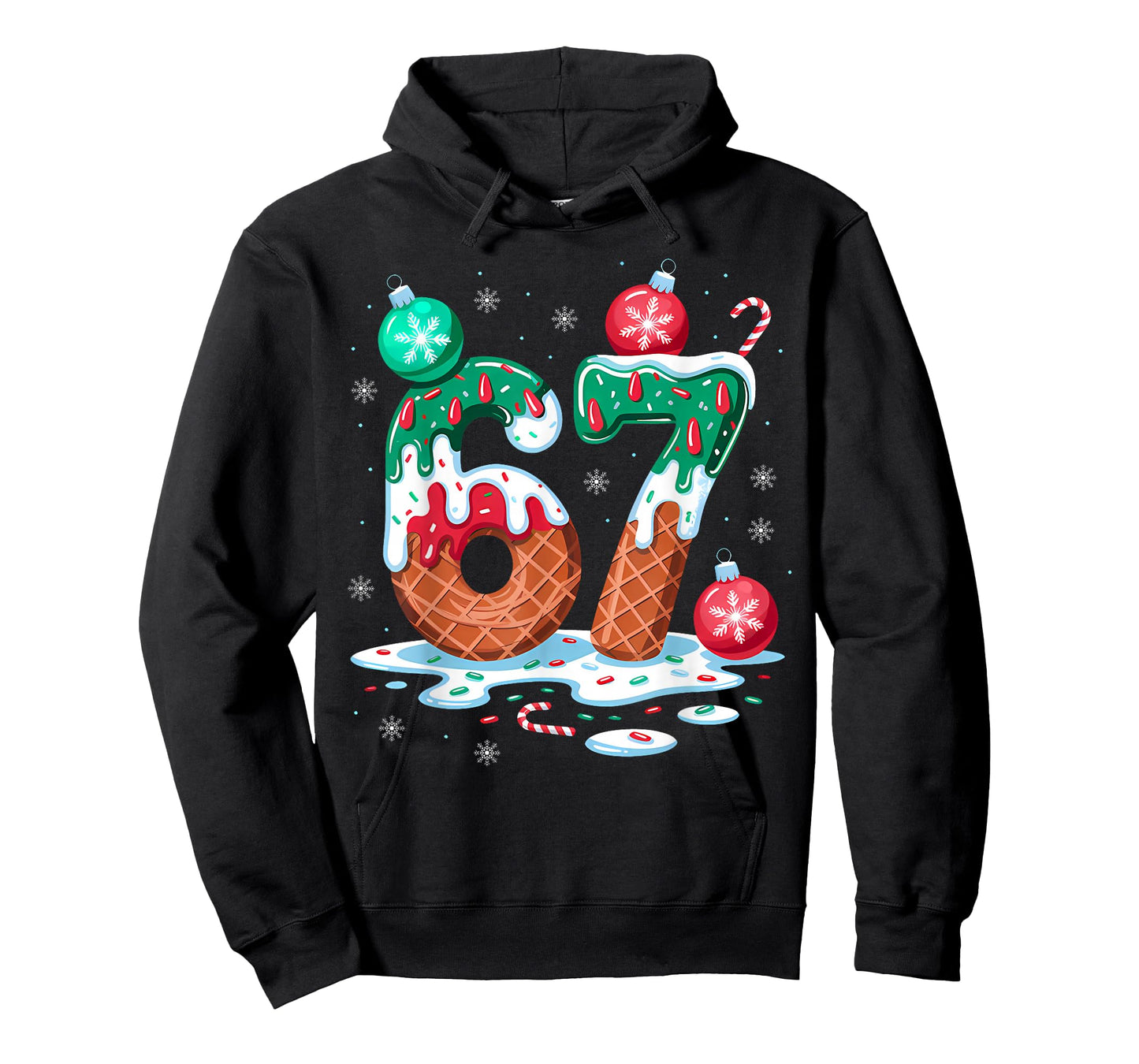 Christmas 67 Ice Cream Drip Meme Six Seven for Everyone T-Shirt