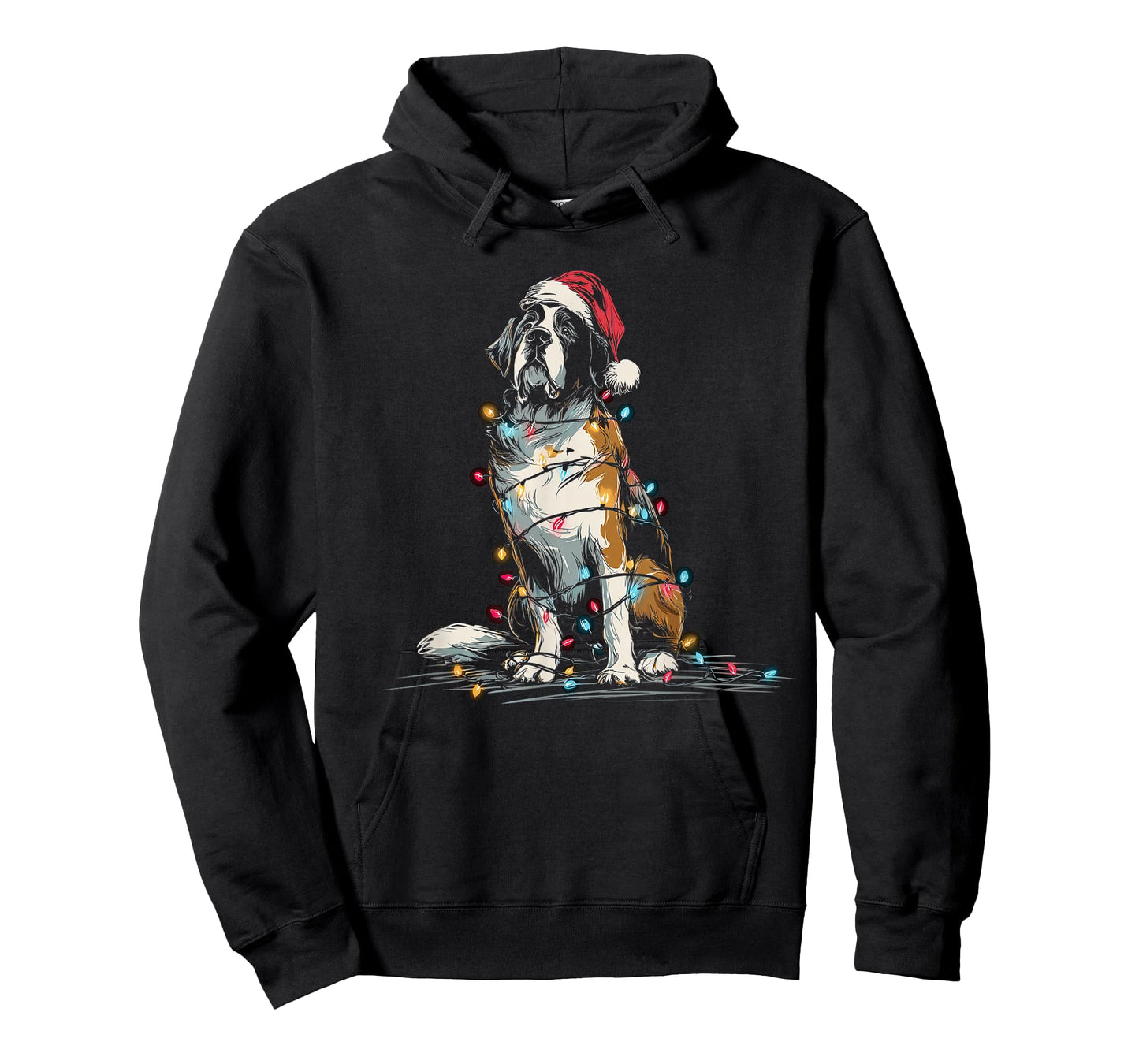 Funny St. Saint Bernard Christmas Graphics Dog Lights Lover T-Shirt