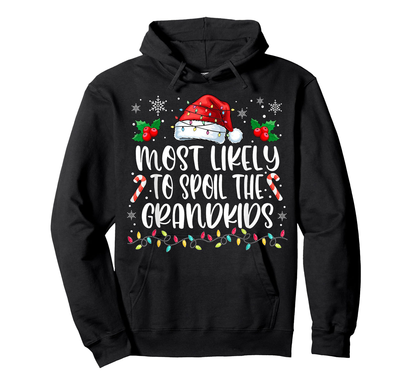 Most Likely to Spoil The Grandkids Christmas Grandma Grandpa T-Shirt