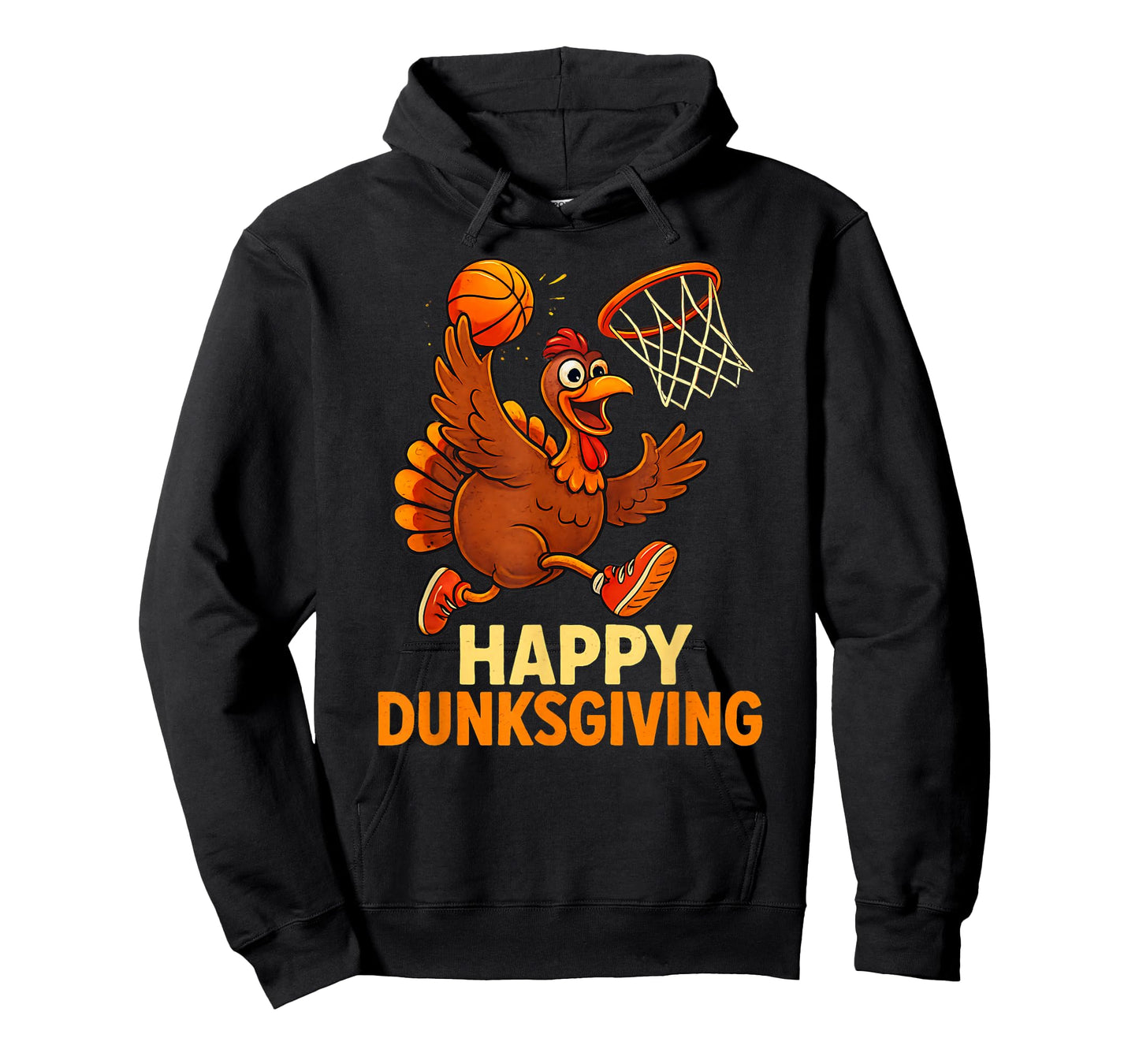Funny Thanksgiving Happy Dunksgiving Basketball Turkey T-Shirt