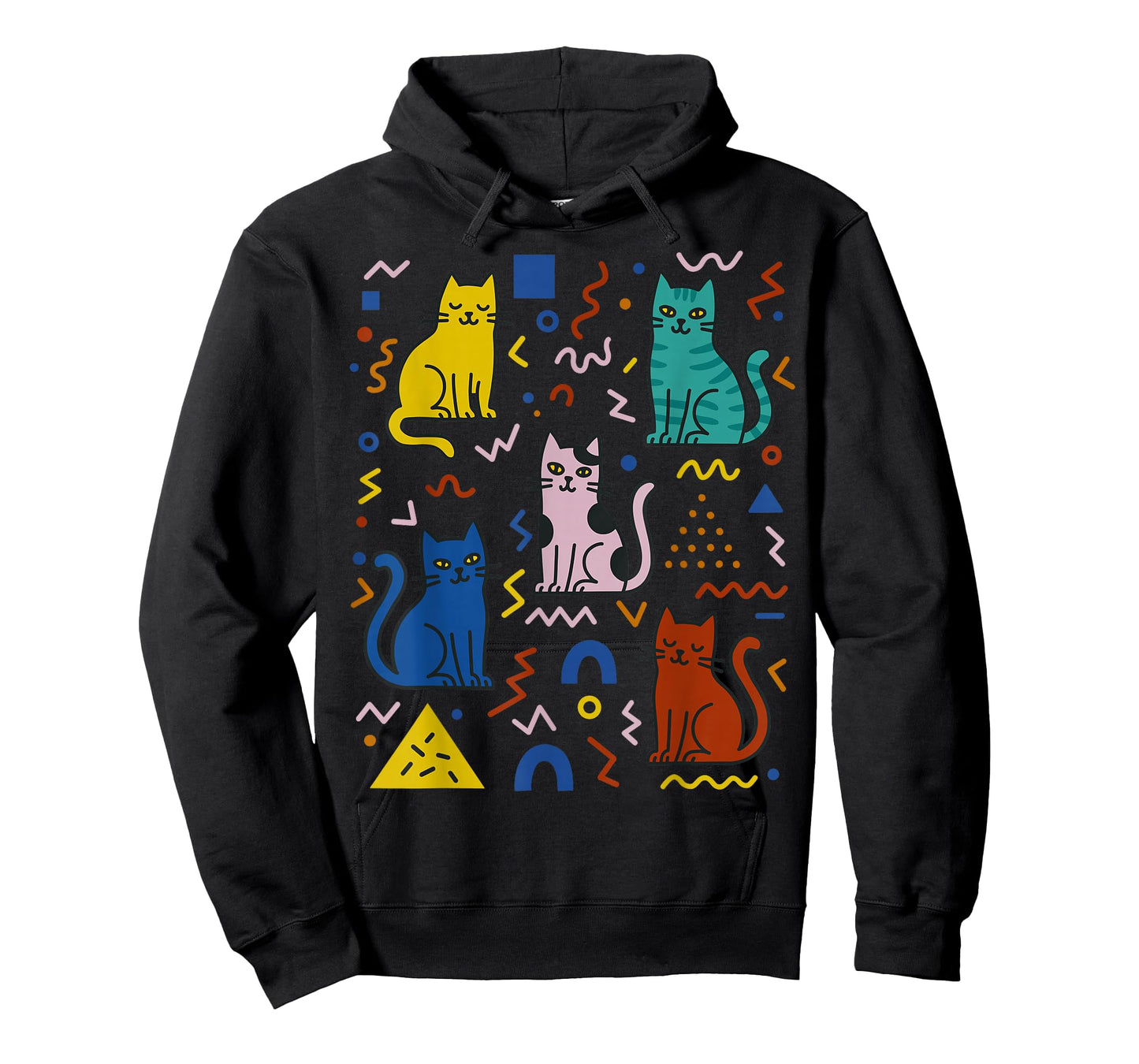 Retro Postmodern Cat Art Cute Modern Graphic T-Shirt