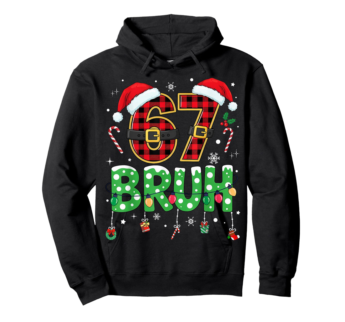 Bruh 67 Six Seven 6 7 Meme Christmas Funny Boy Girl Kids T-Shirt