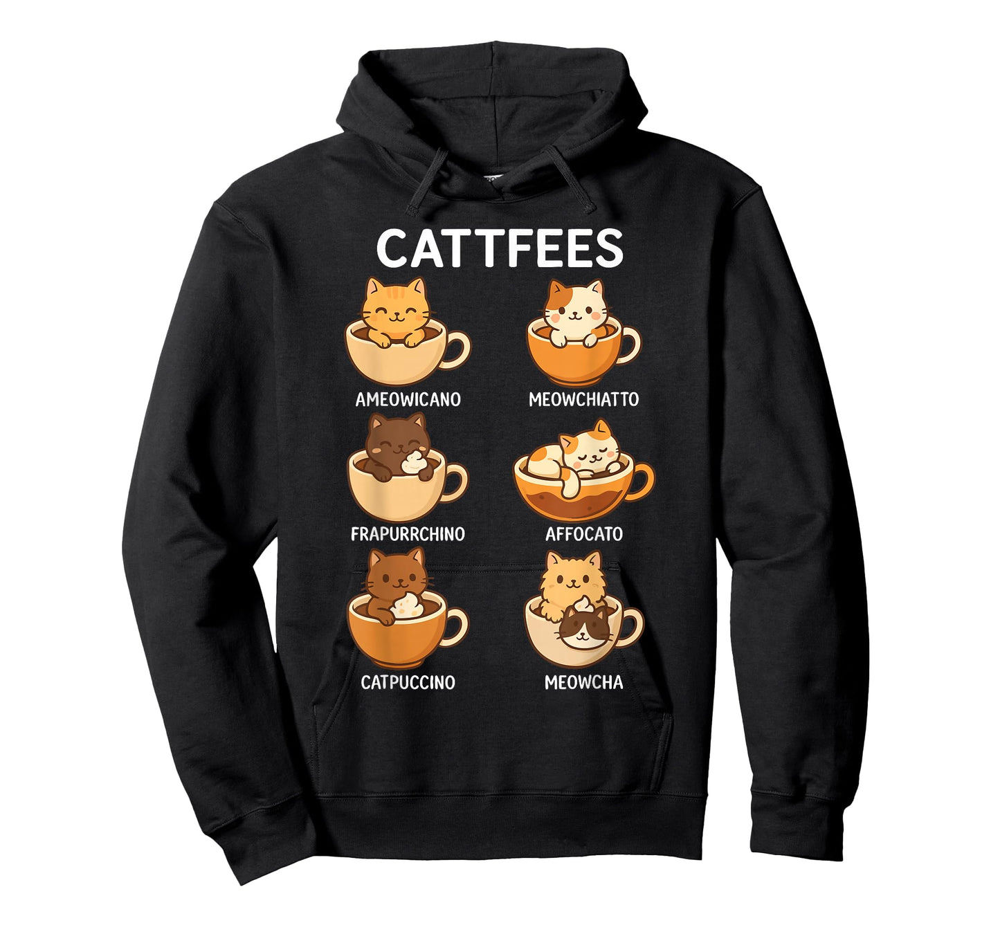 Cattfees Cute Cats Coffee Lovers Men Women T-Shirt