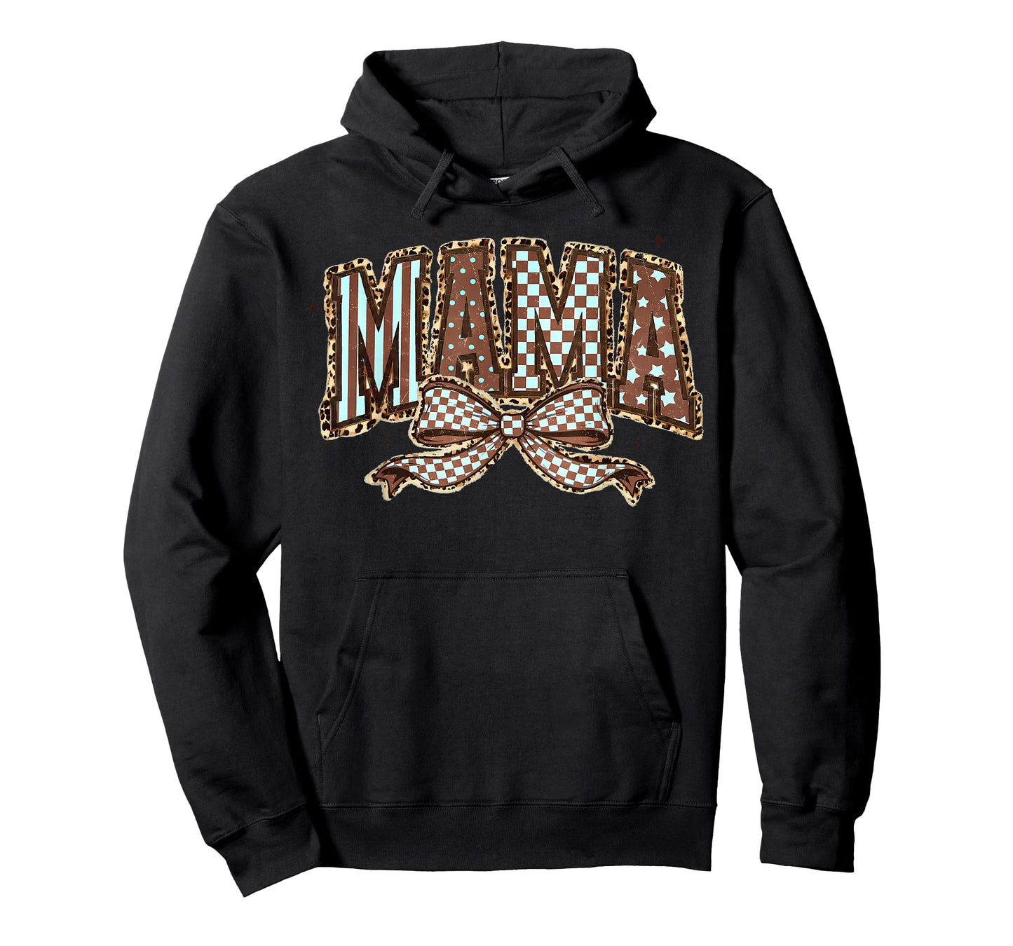 Leopard Mama Checkered for Women Mom Momma Mother’s Day T-Shirt