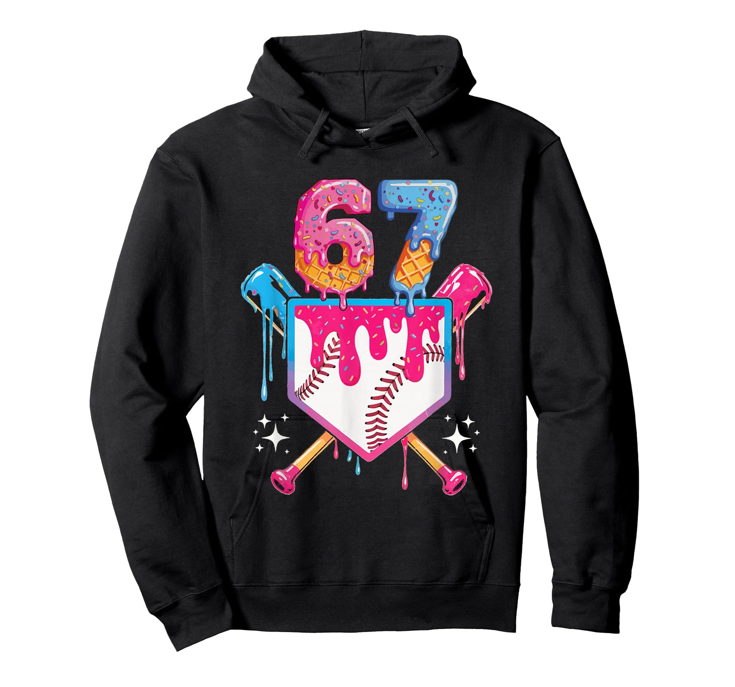 Baseball Drip Number 67 Player Or 67th Birthday T-Shirt