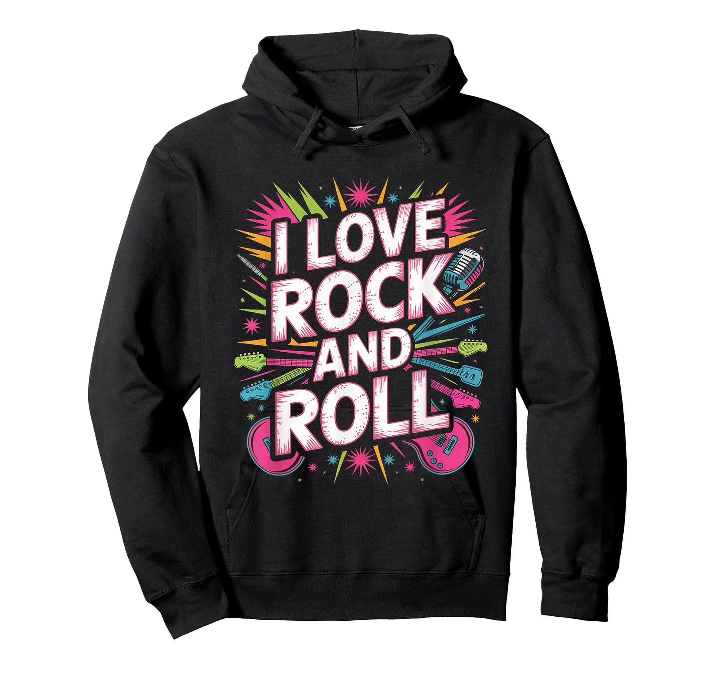 I Love Rock and Roll Music Guitars T-Shirt