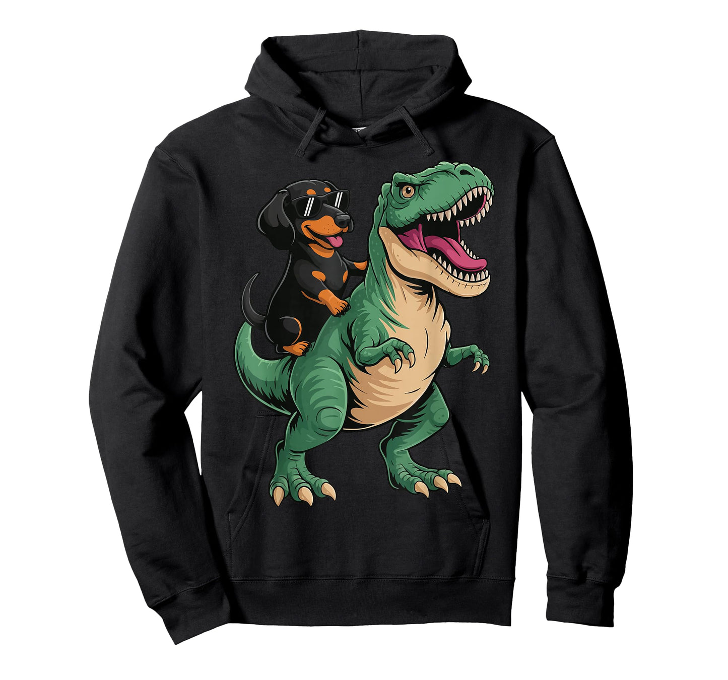 Dachshund Riding T-Rex T-Shirt