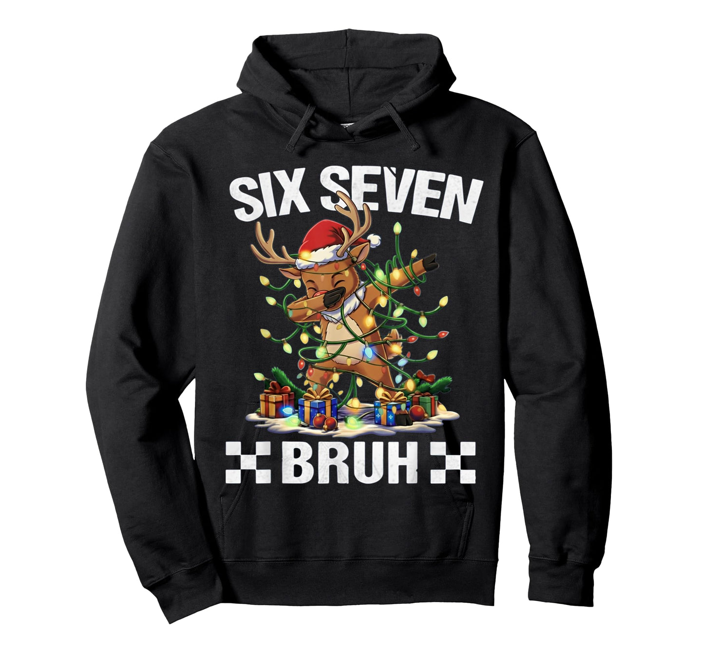 Funny 67 Christmas Six Seven Meme Dabbing Reindeer Boys T-Shirt