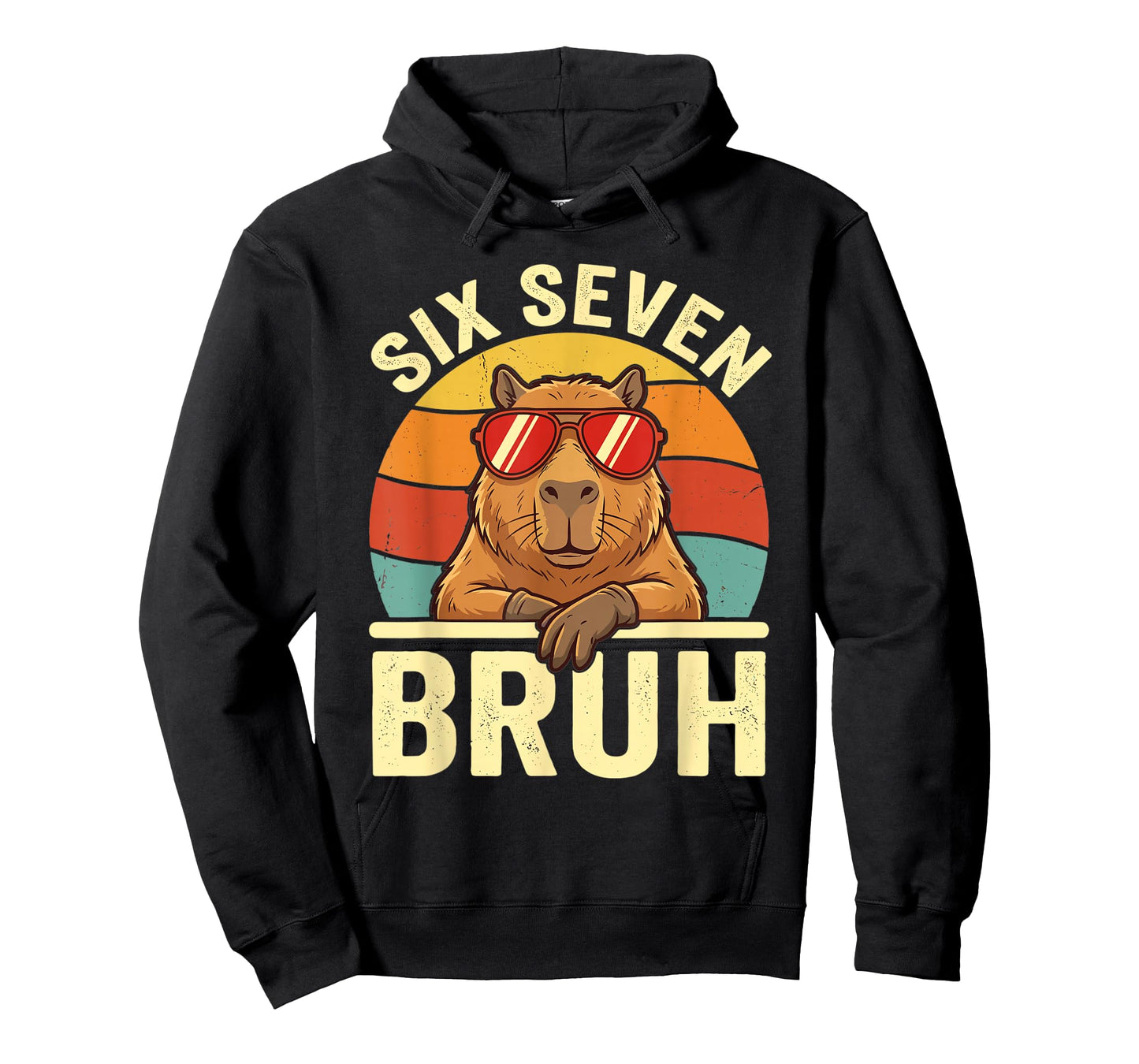 Six Seven Bruh 67 Meme Funny Capybara 6 7 T-Shirt