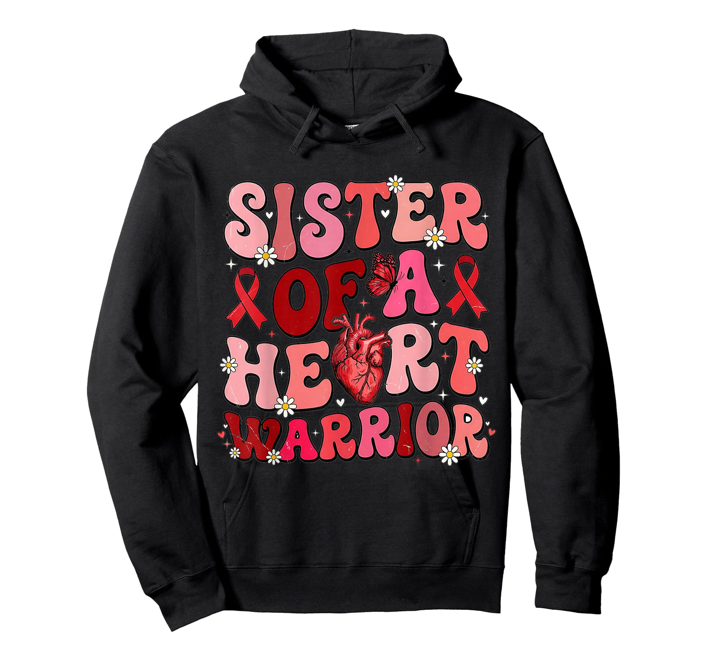 Proud Sister of A Heart Warrior Congenital Heart Awareness T-Shirt