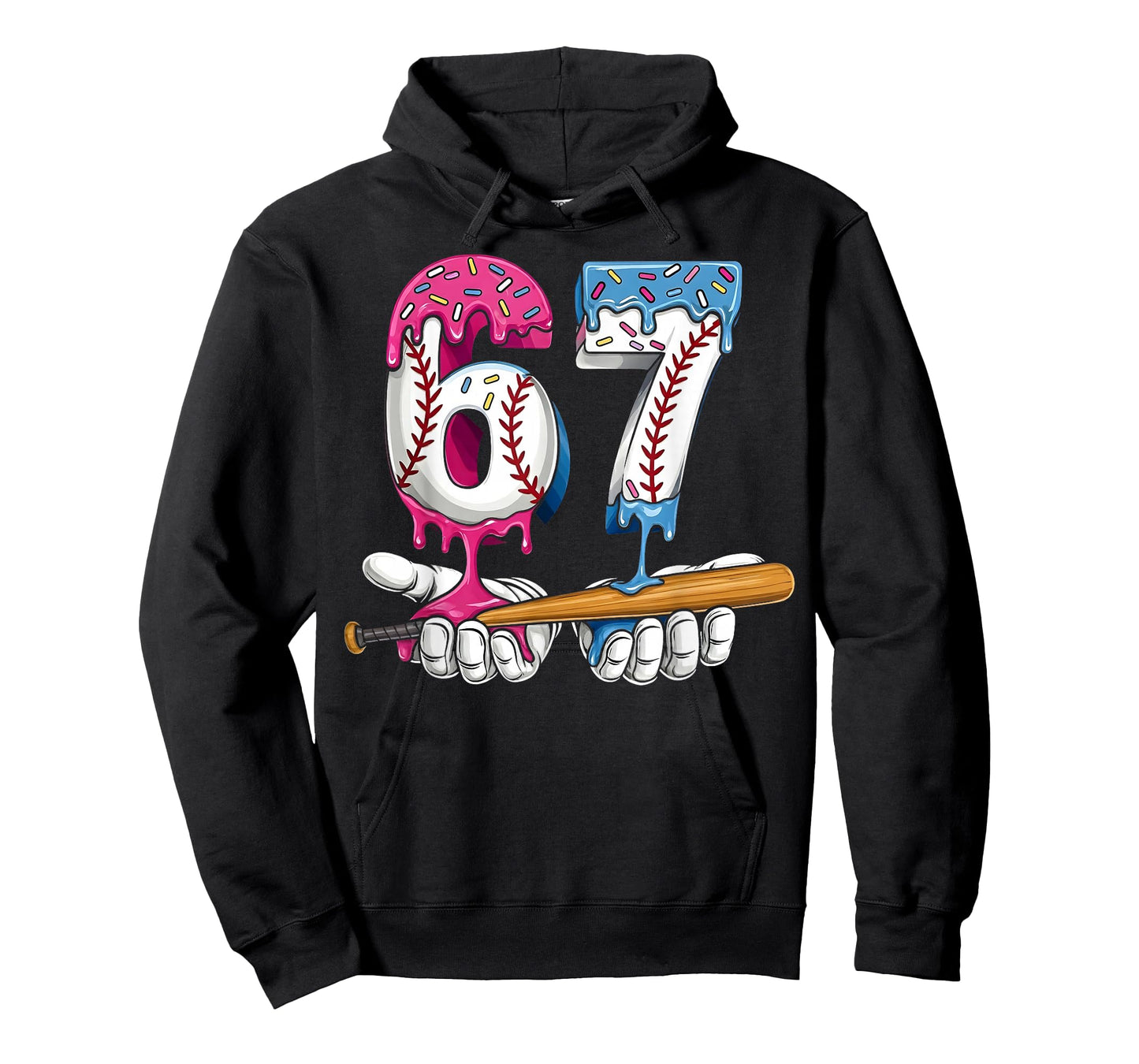 Baseball 67 Ice Cream Drip Six Seven Boys Funny Meme T-Shirt
