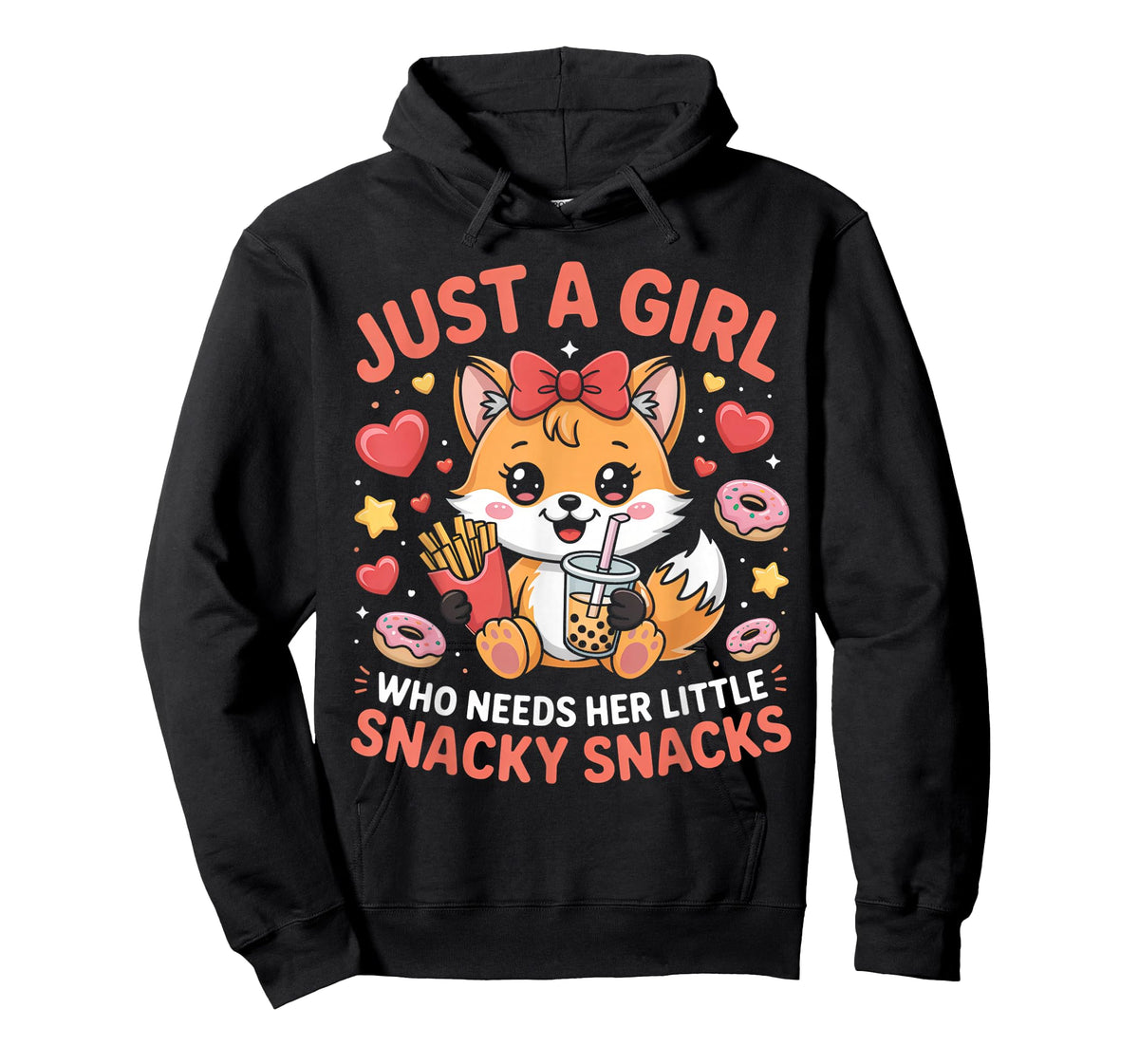 Just a Girl Who Needs Her Snacky Snacks Design T-Shirt