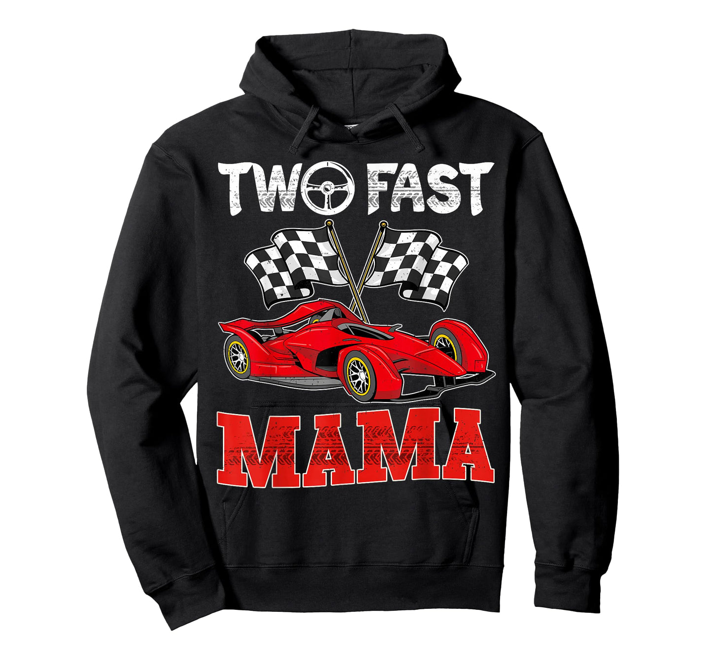 Two Fast Mama Pit Crew Racing Car Family Birthday T-Shirt