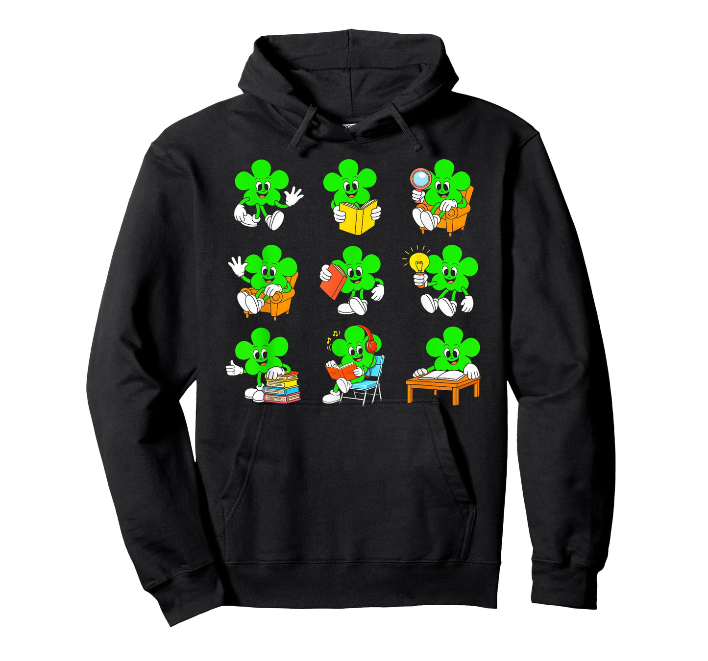 Irish Shamrocks Reading Book St Patricks Day Teacher Kids T-Shirt