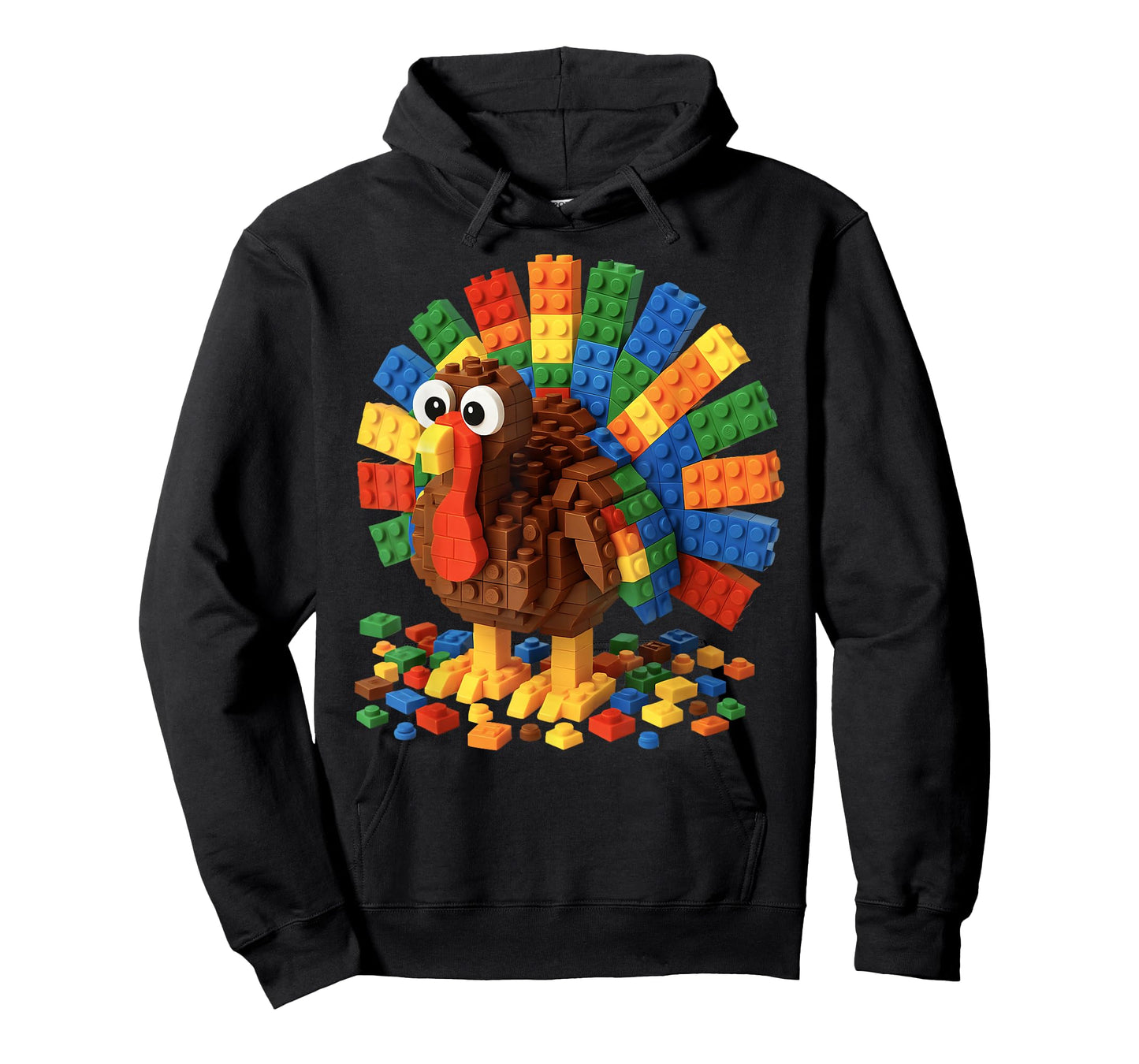 Master Builder Building Blocks Turkey Thanksgiving Men Boy T-Shirt