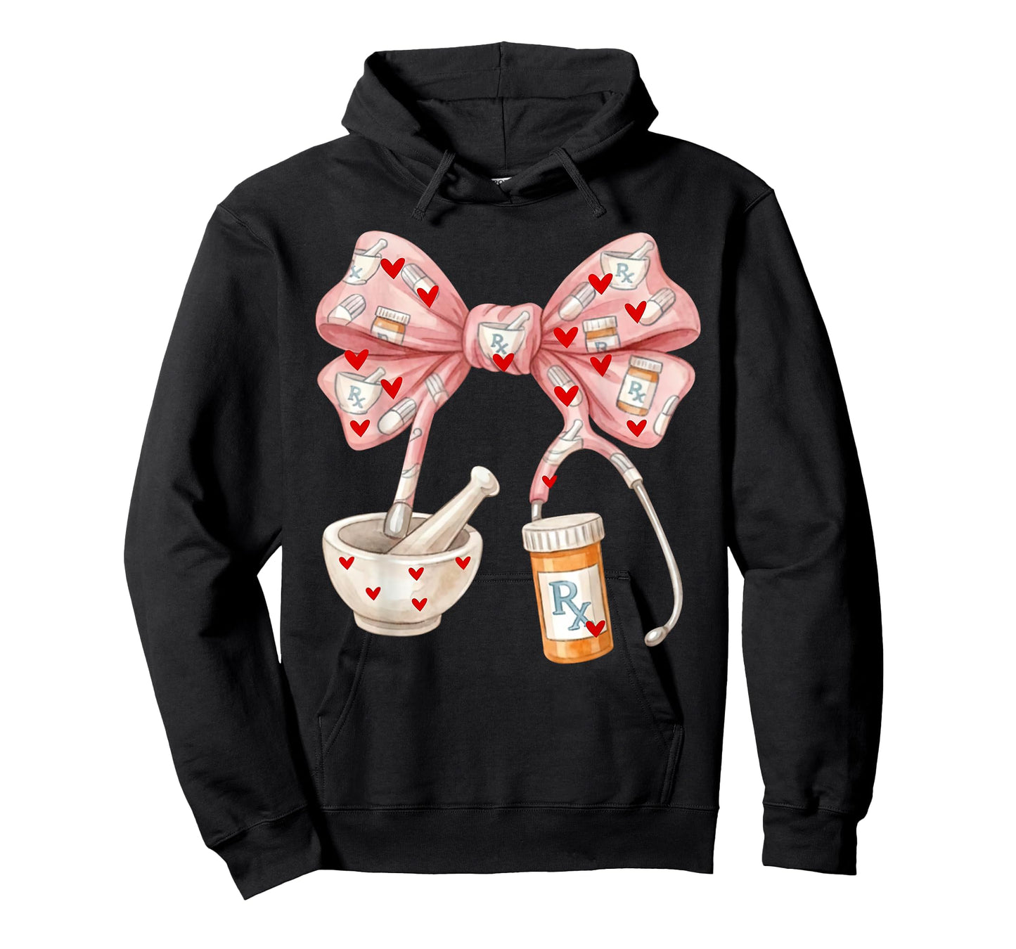 Cute Coquette Bow Pharmacy Valentines Pharmacist Technician T-Shirt