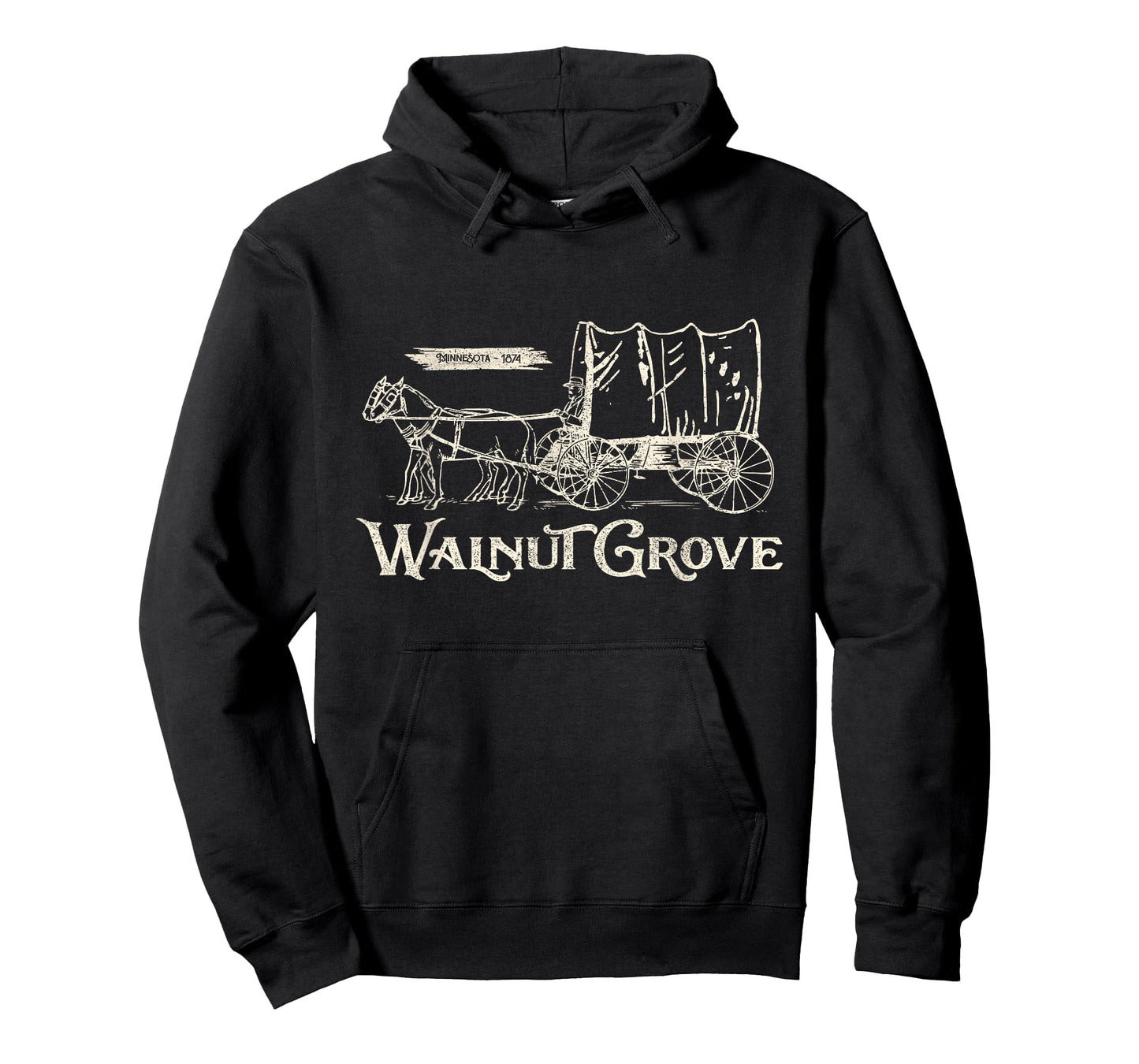 Walnut Grove Minnesota USA est. 1874, Prairie Wagon T-Shirt