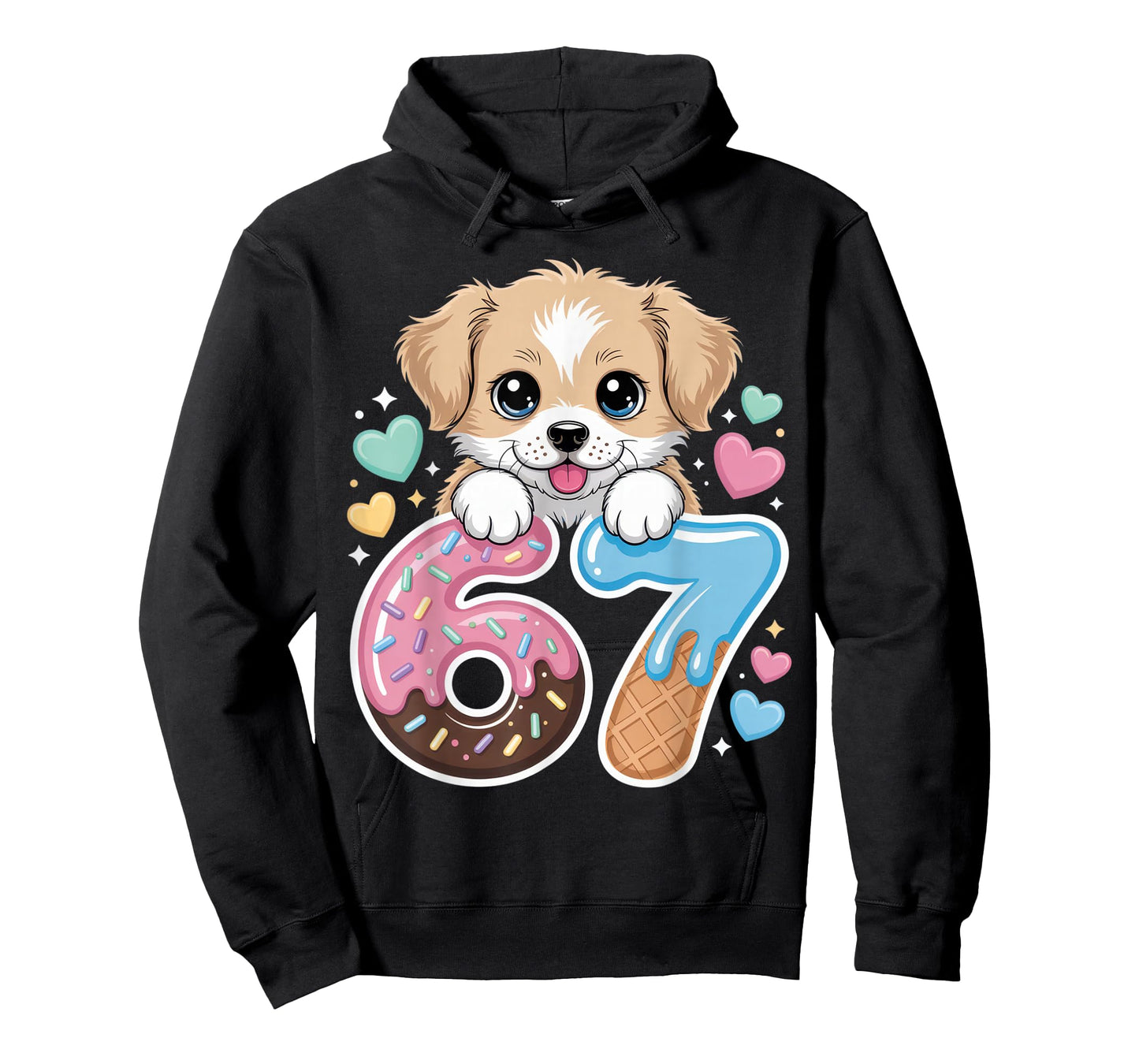 67 Puppy Lovers Fun and Playful Birthday Celebration T-Shirt