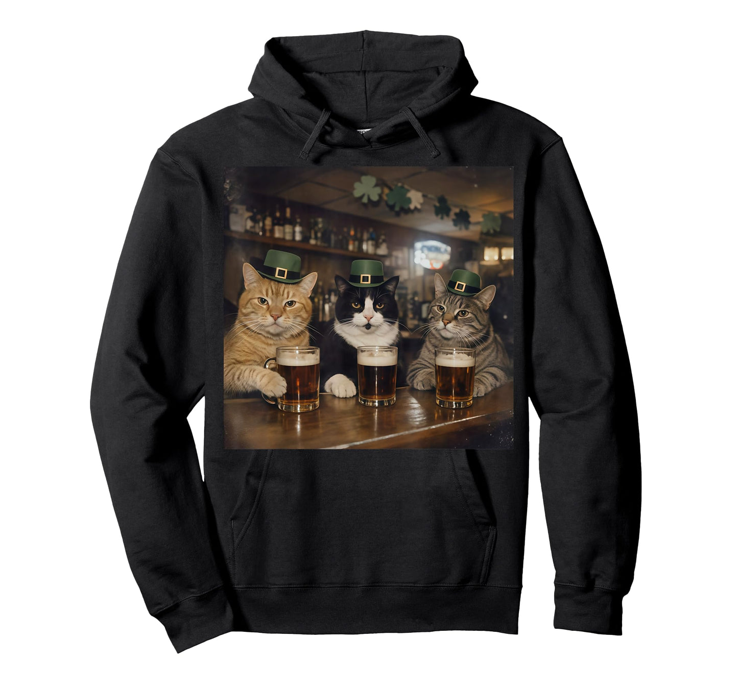 Funny Cat St Patricks Day Design T-Shirt