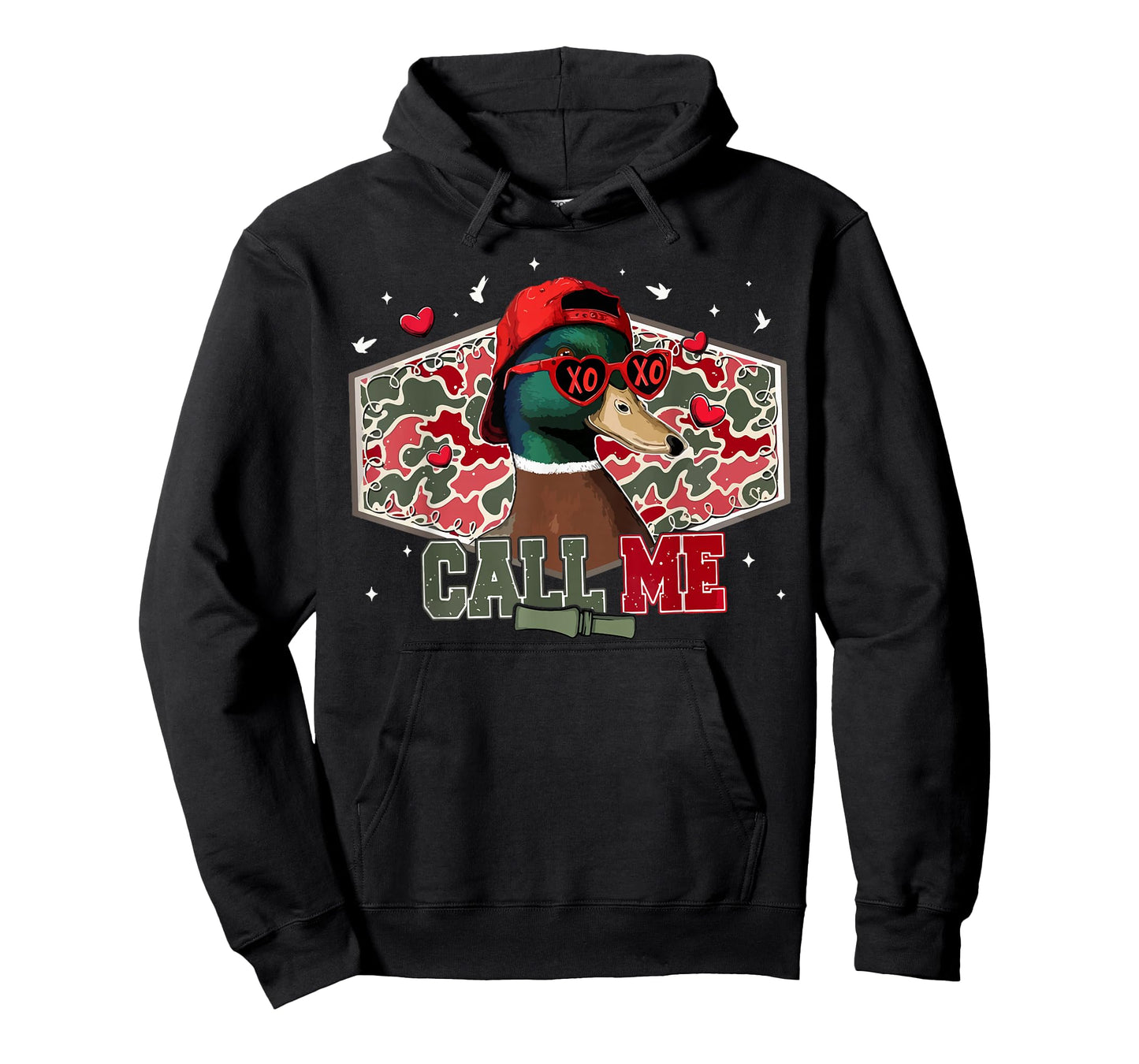 Call Me Duck Hunting Retro Valentine's Day Men Women T-Shirt