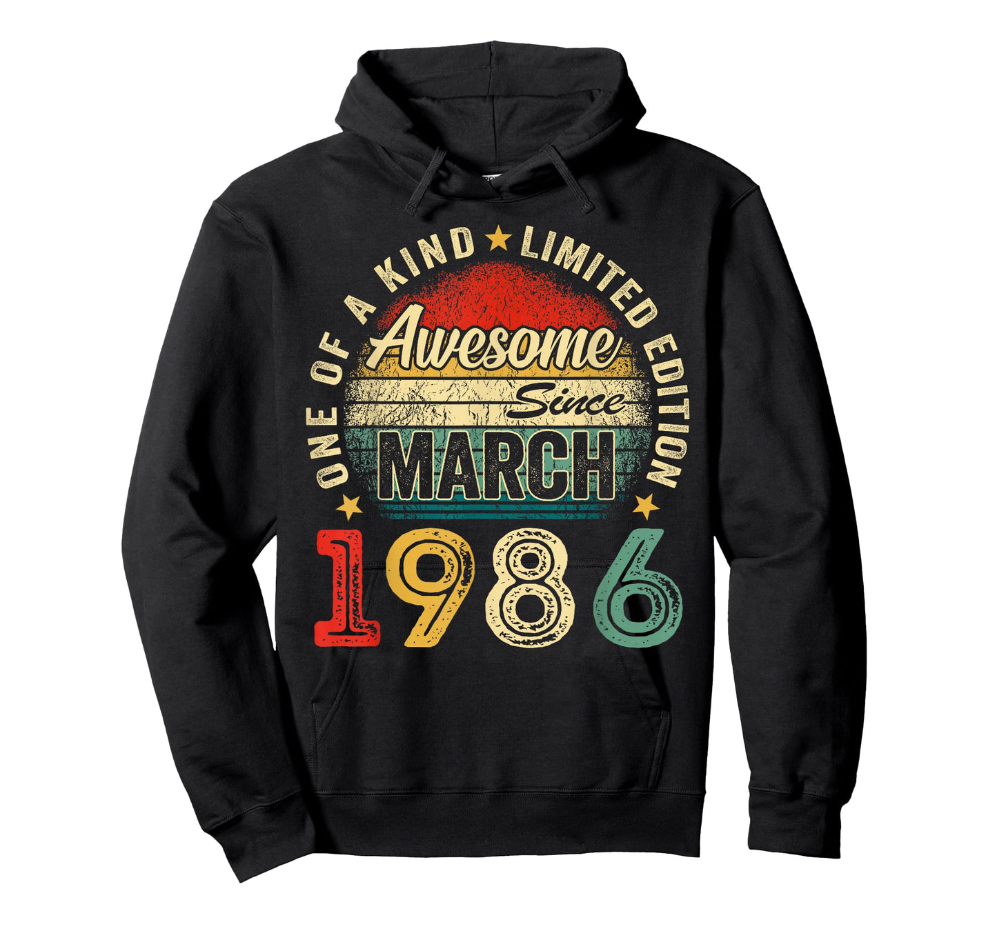 Awesome Since March 1986 Vintage Retro 40th Birthday Men Boy T-Shirt