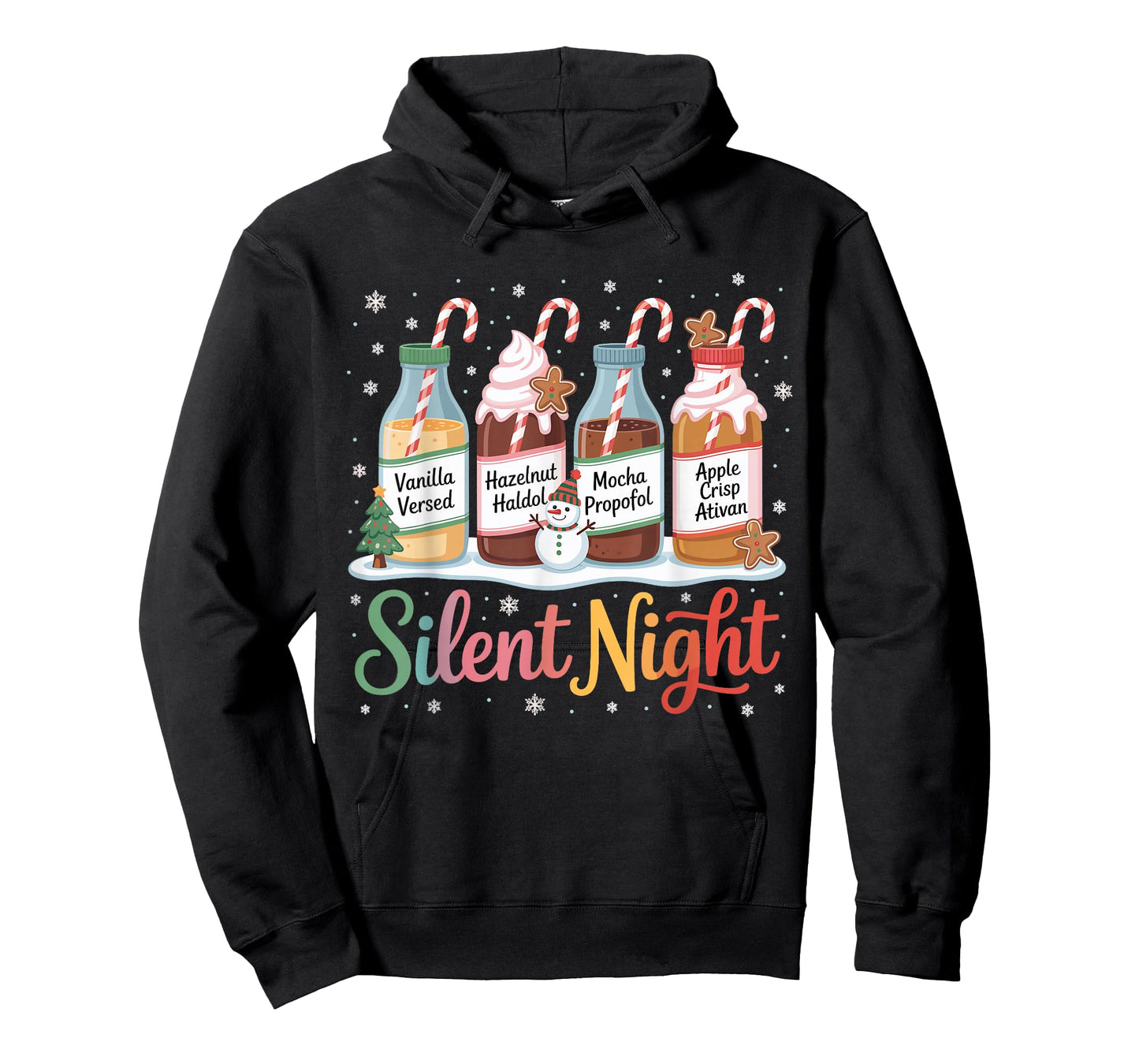 Funny Santa Propofol Silent Night ICU Nurses Merry Christmas T-Shirt