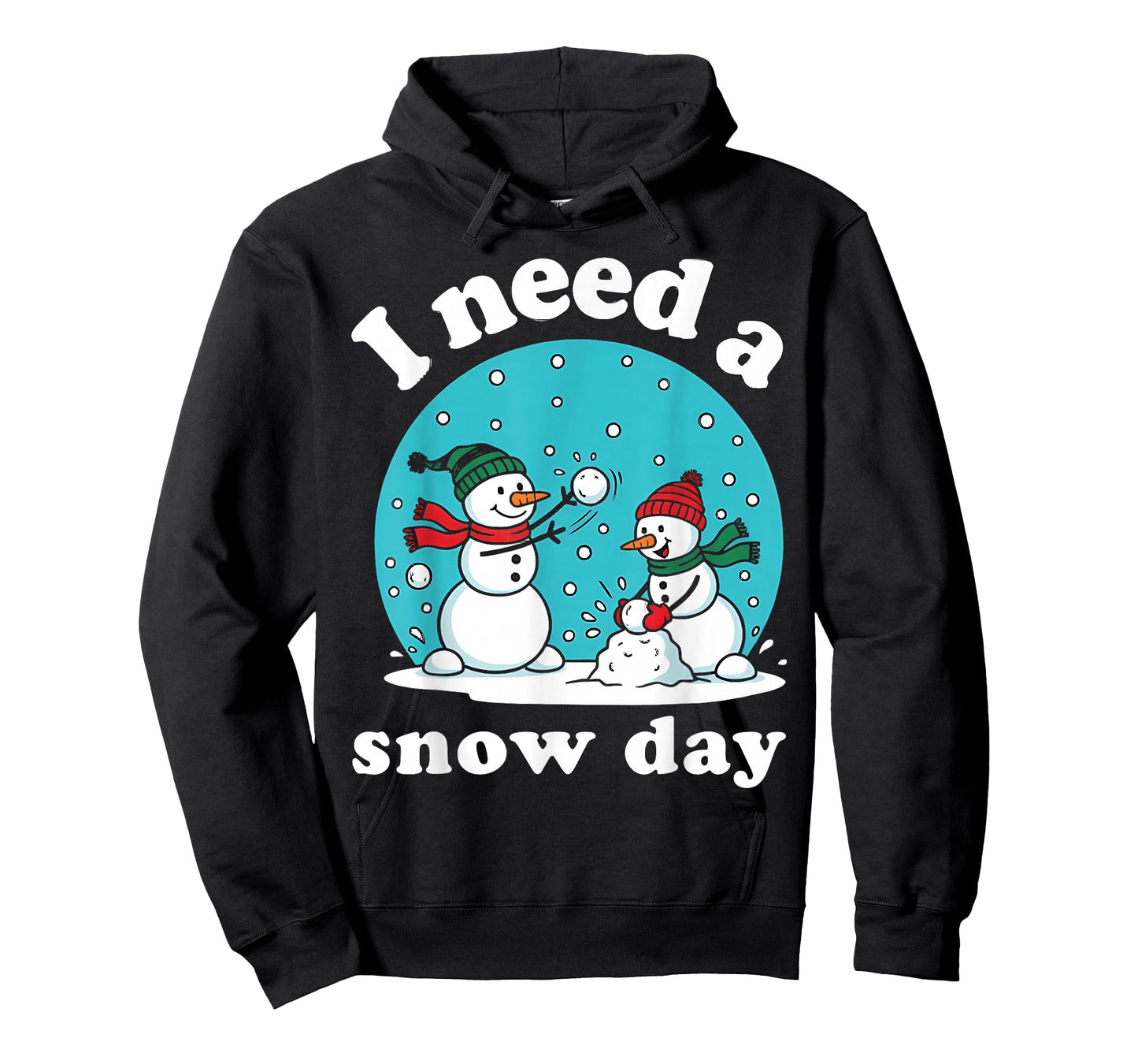 I Need a Snow Day for Teacher and Kids Funny Winter Snowman T-Shirt