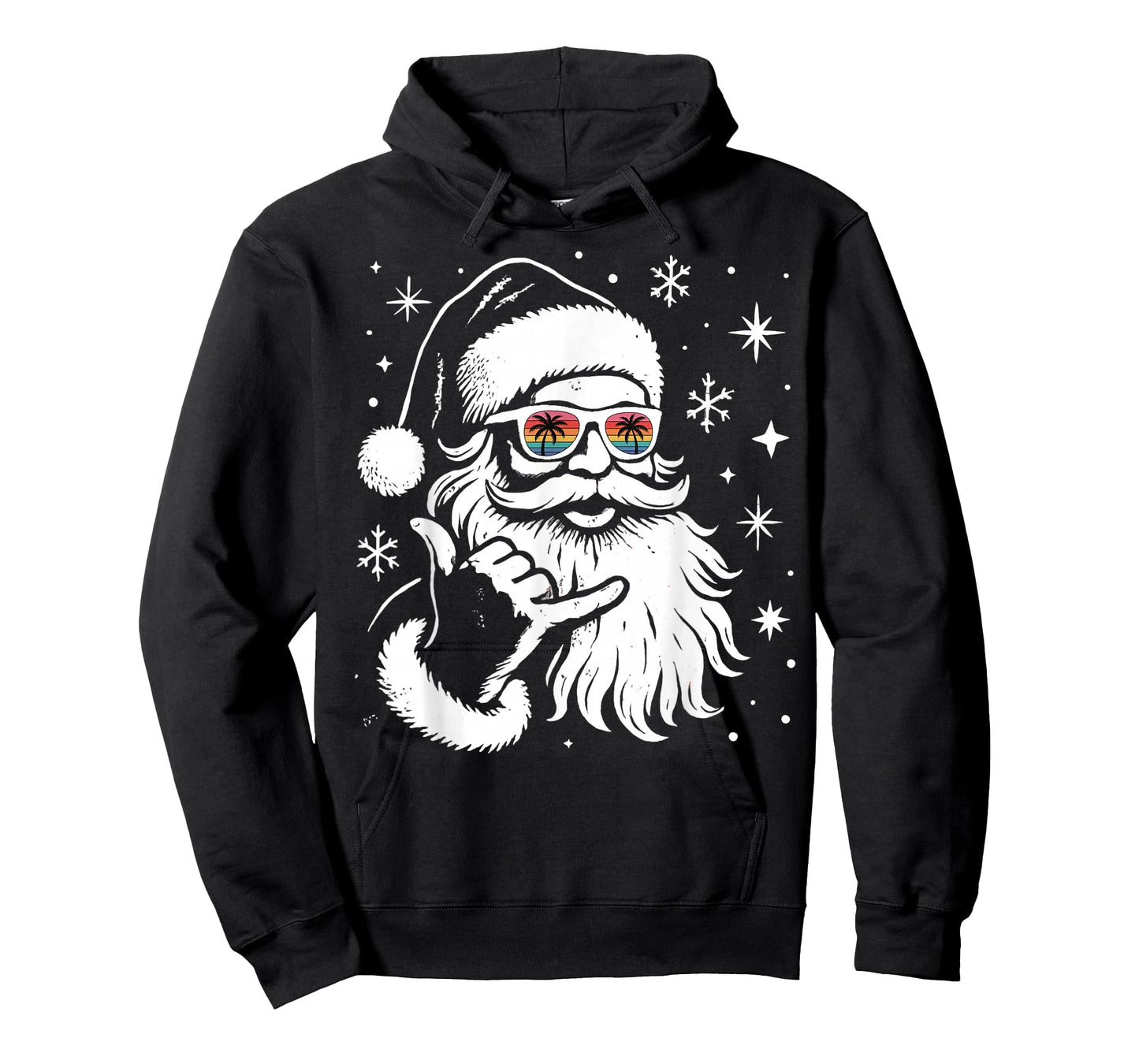 Hanging Loose Tropical Sunglasses Santa T-Shirt