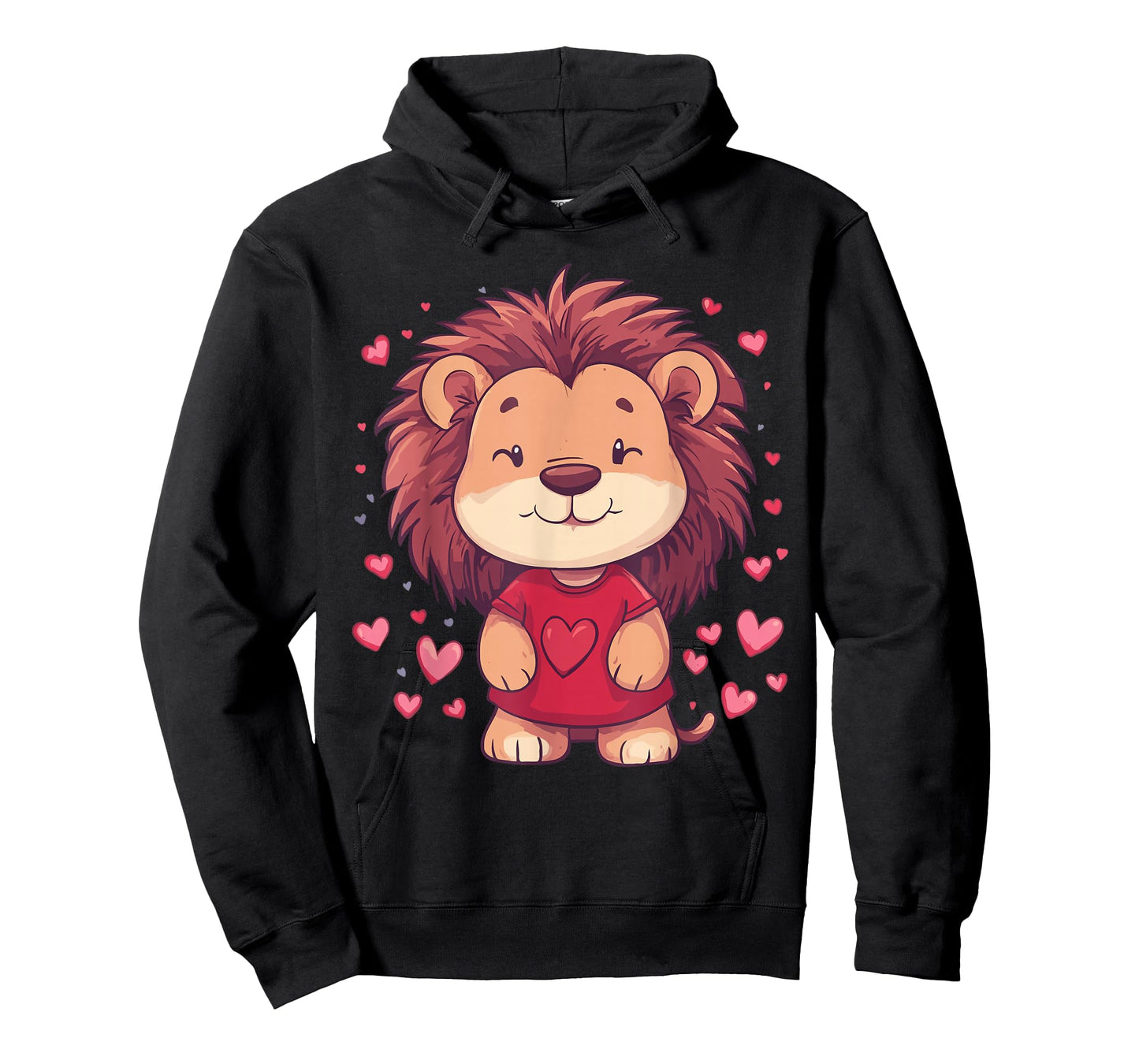 Lion Lover Heart Girls Valentine’s Day Women Lion T-Shirt