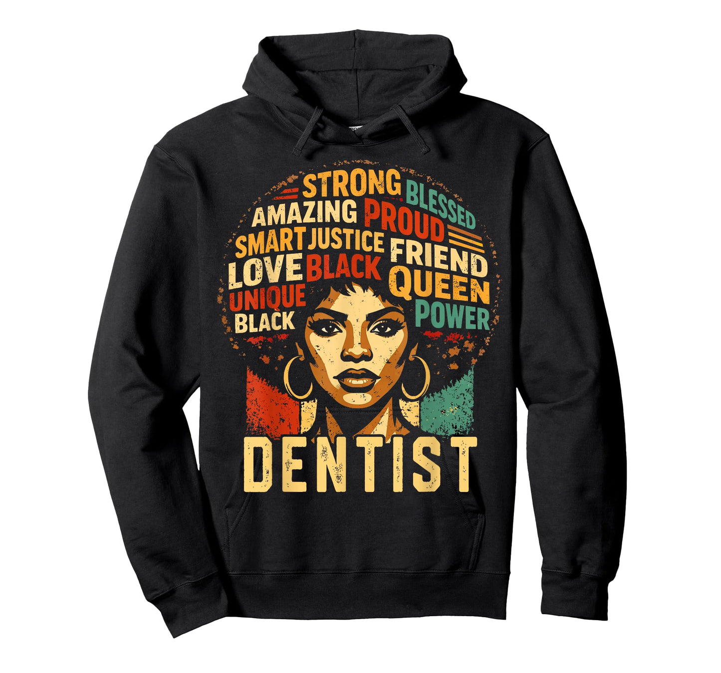 Dentist Black History Month Powerful Black Pride Art Design T-Shirt