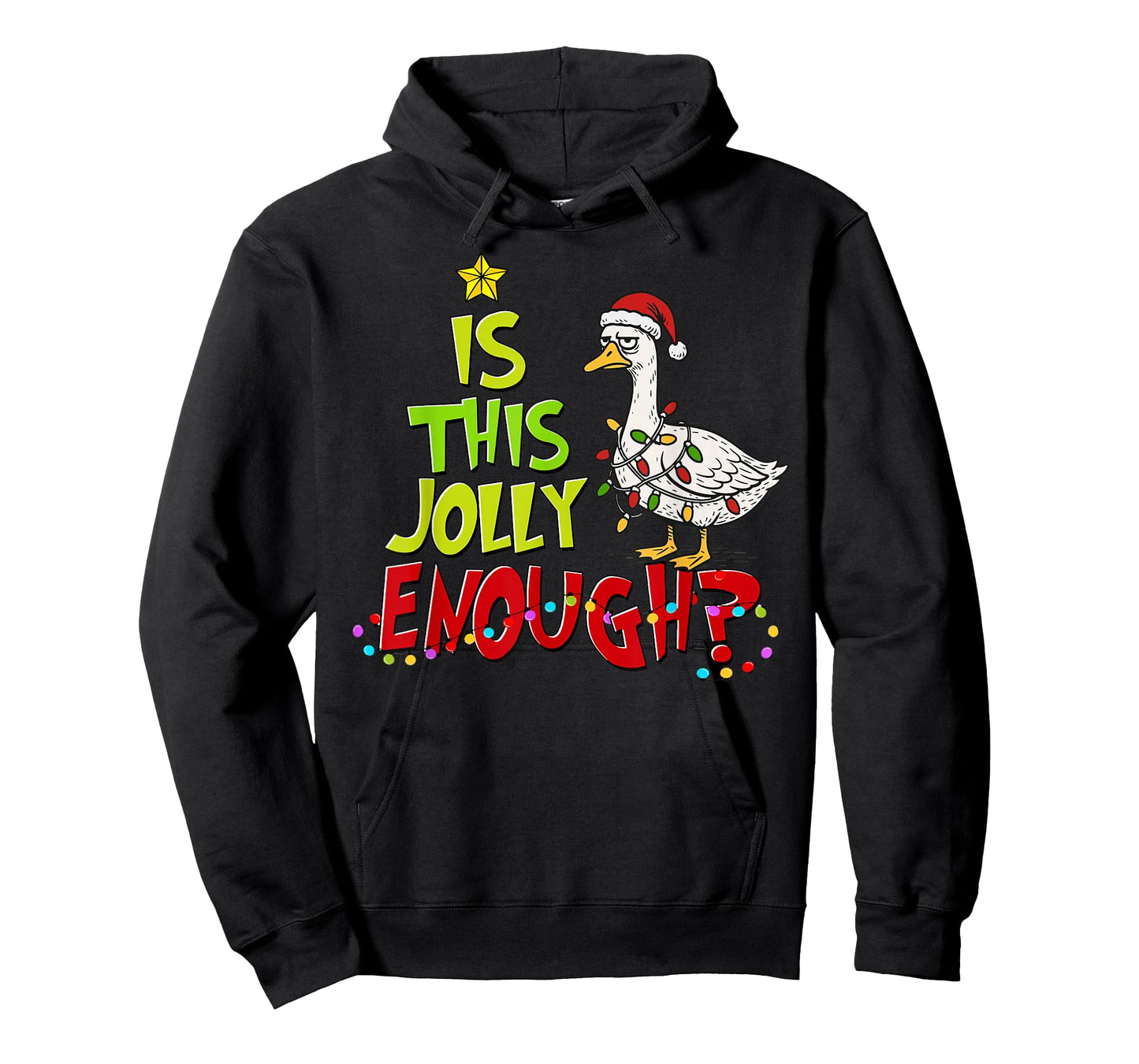 is This Jolly Enough Funny Goose Pajama Christmas Lights T-Shirt