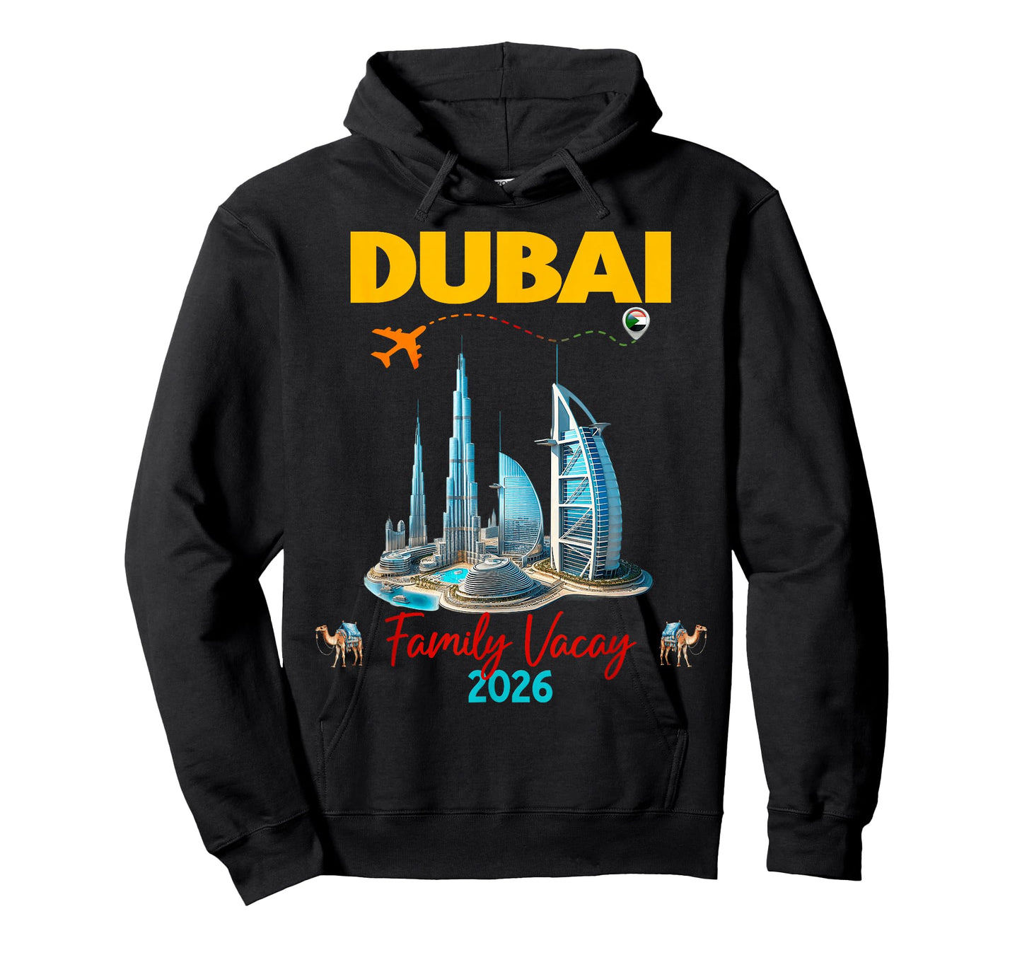 Dubai Family Friends Vacation 2026 Birthday Group T-Shirt