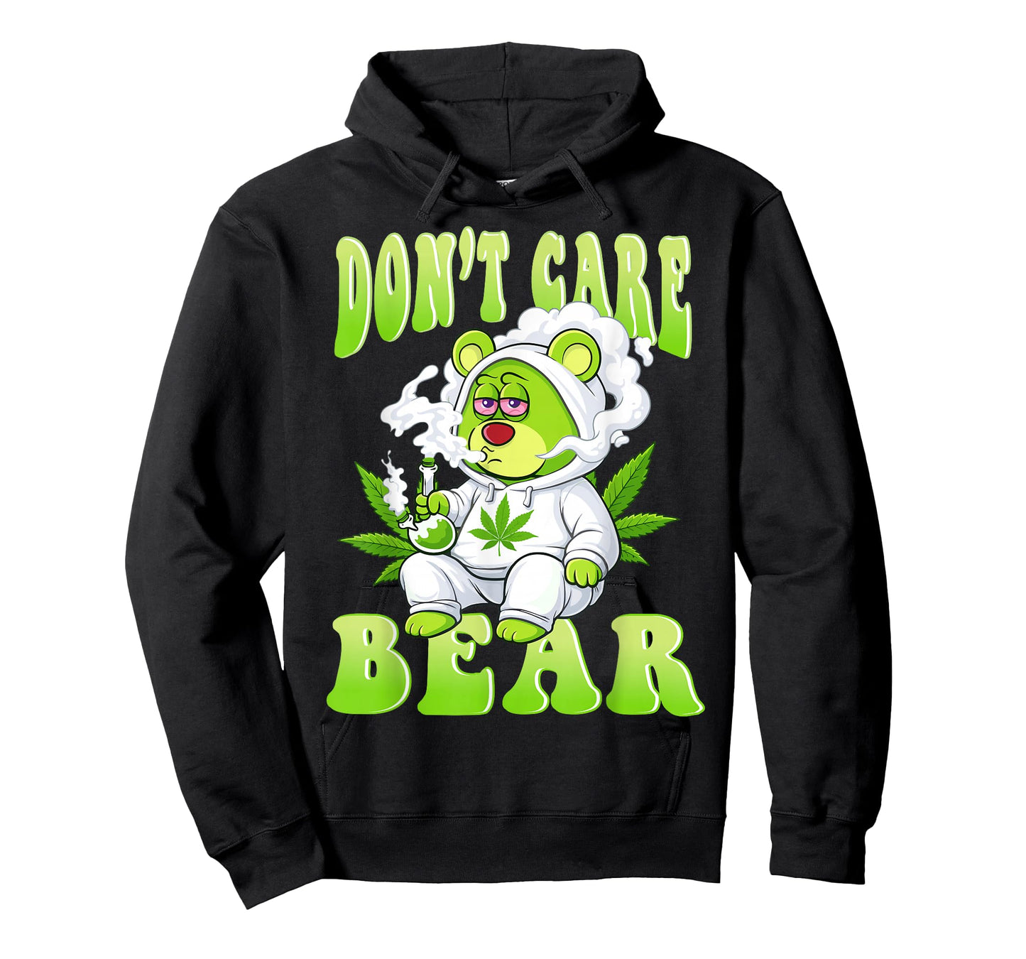 Stoned Bear Smoking Weed Don't Care Marijuana Cannabis 420 T-Shirt