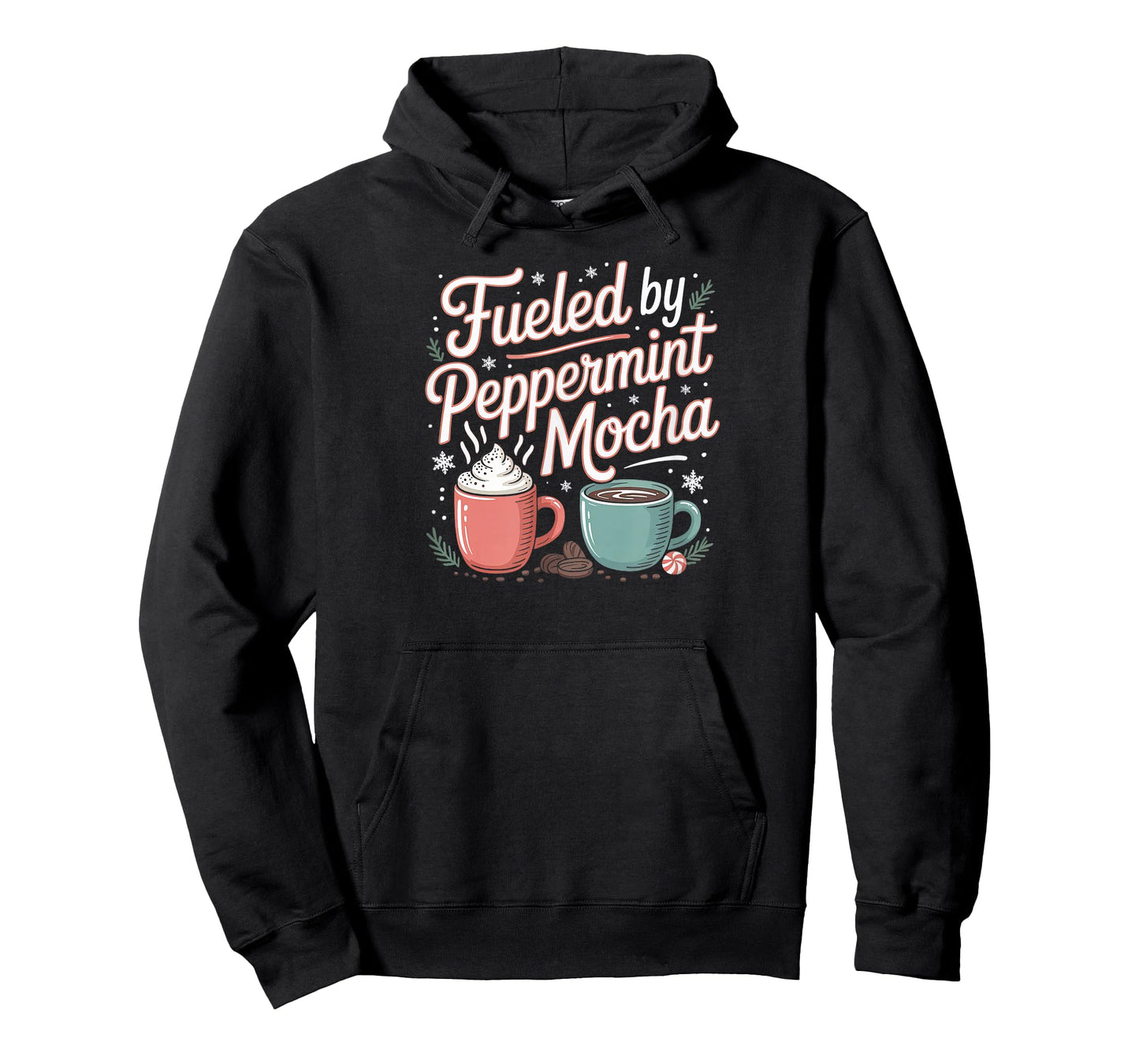 Fueled by Peppermint Mocha Seasonal Christmas T-Shirt