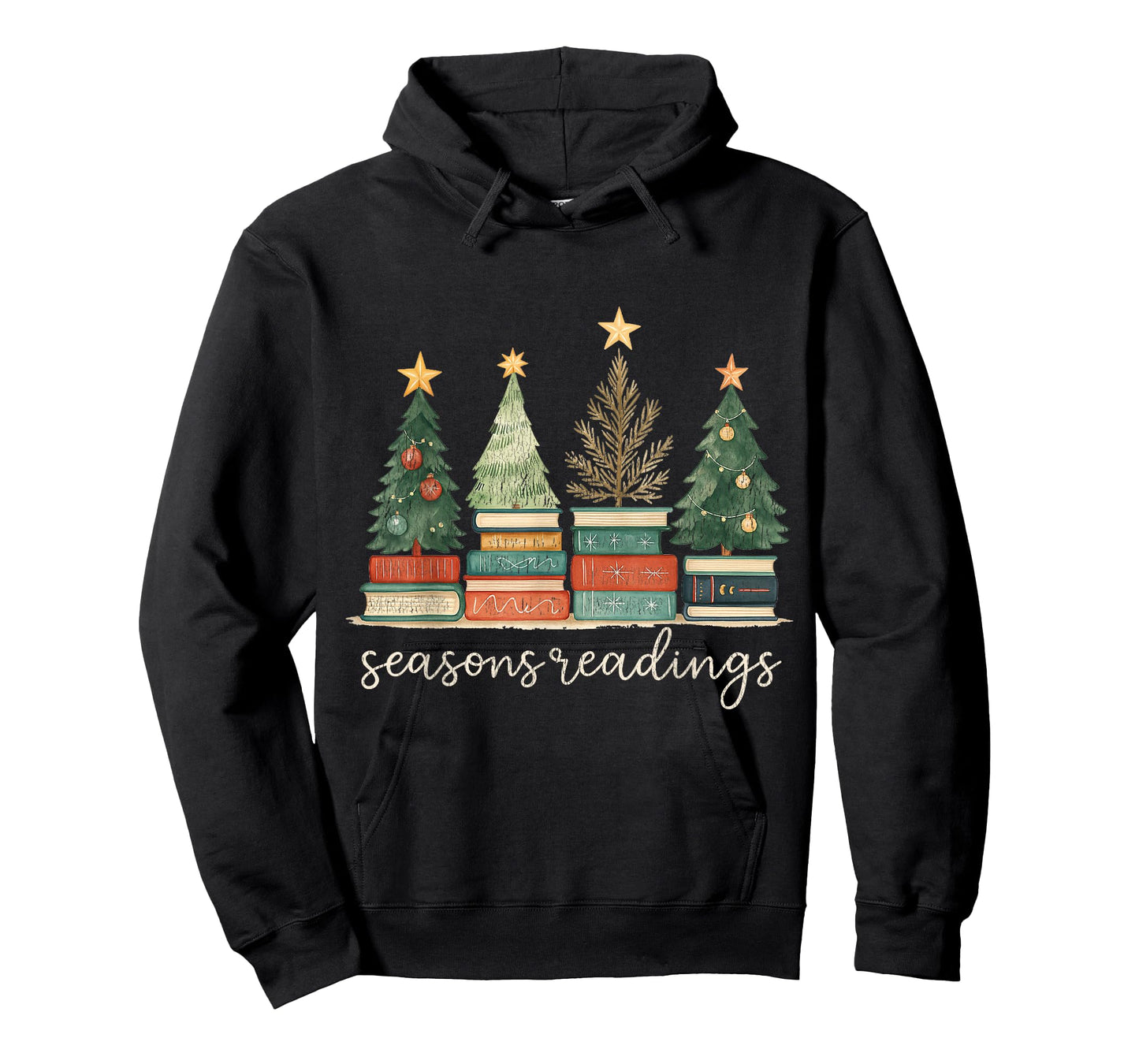 Library Festive Xmas Christmas Book Lover Seasons Readings T-Shirt