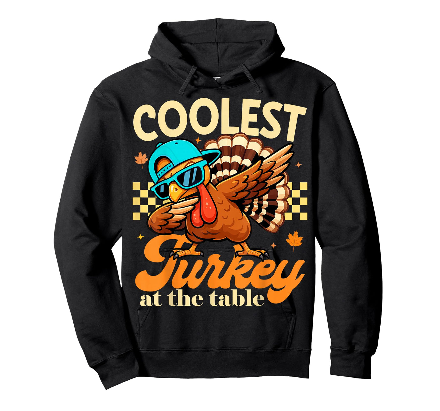 Coolest Turkey at Table Funny Bird Toddler Boys Thanksgiving T-Shirt