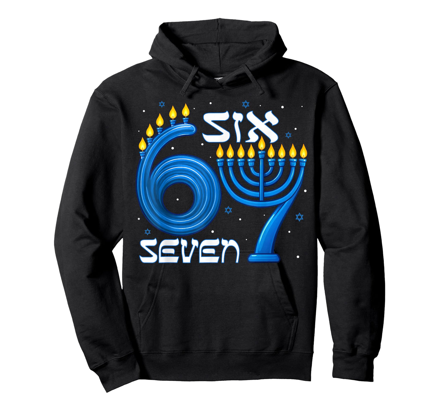 Funny Six Seven 67 Meme Sarcastic Hanukkah Chanukah Men Kids T-Shirt