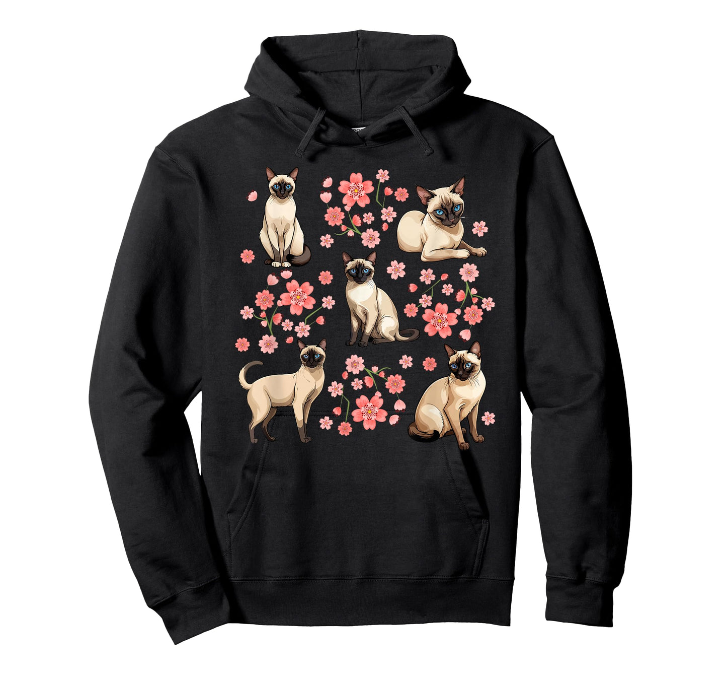 Siamese Cat Flowers Siamese Owner Siamese Cat Lover T-Shirt