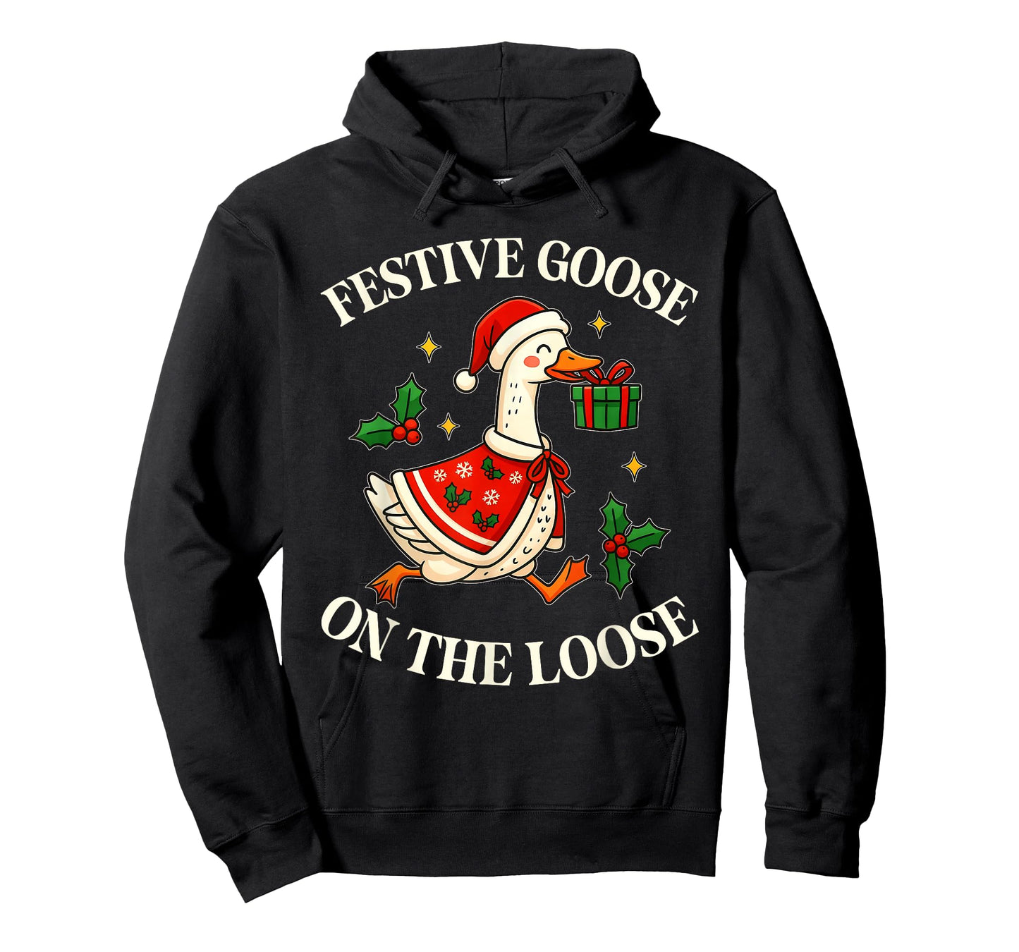 Festive Goose On The Loose Funny Goosemas Christmas Pajama T-Shirt