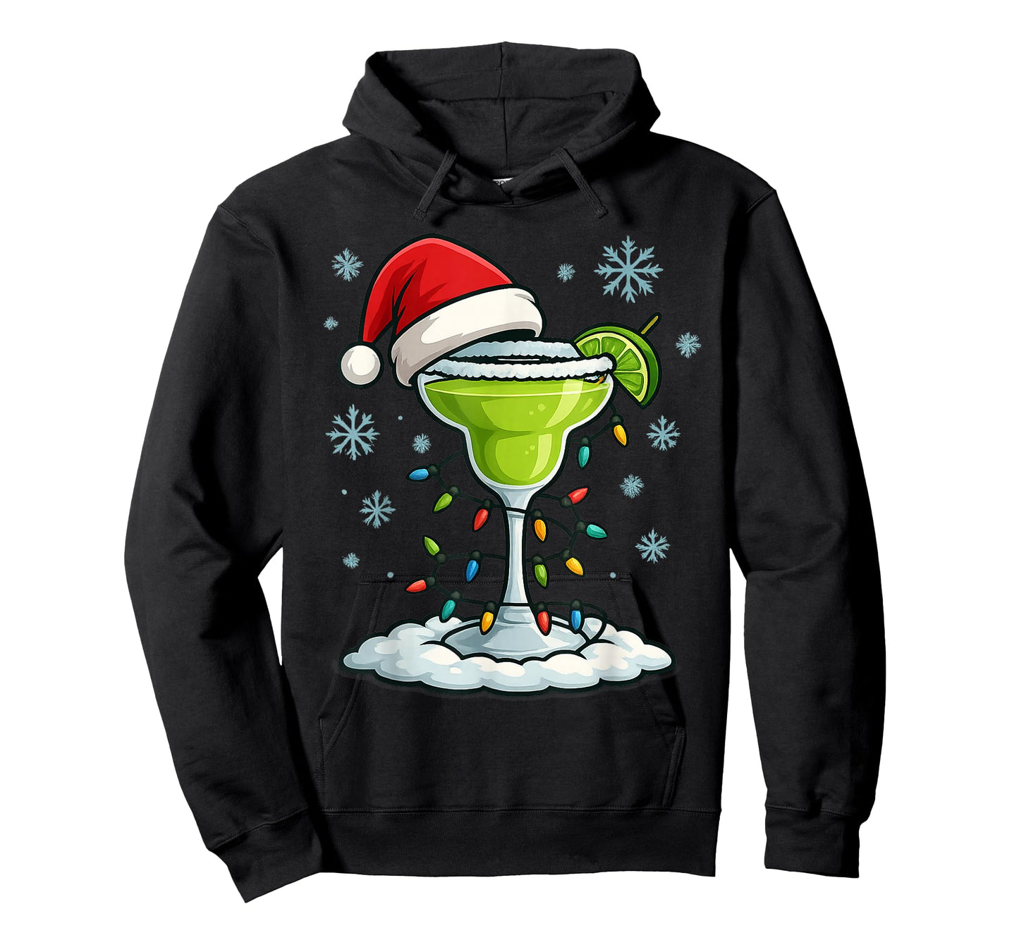 Fun Christmas Lights Wrapped On Spicy Lime Margarita Lover T-Shirt