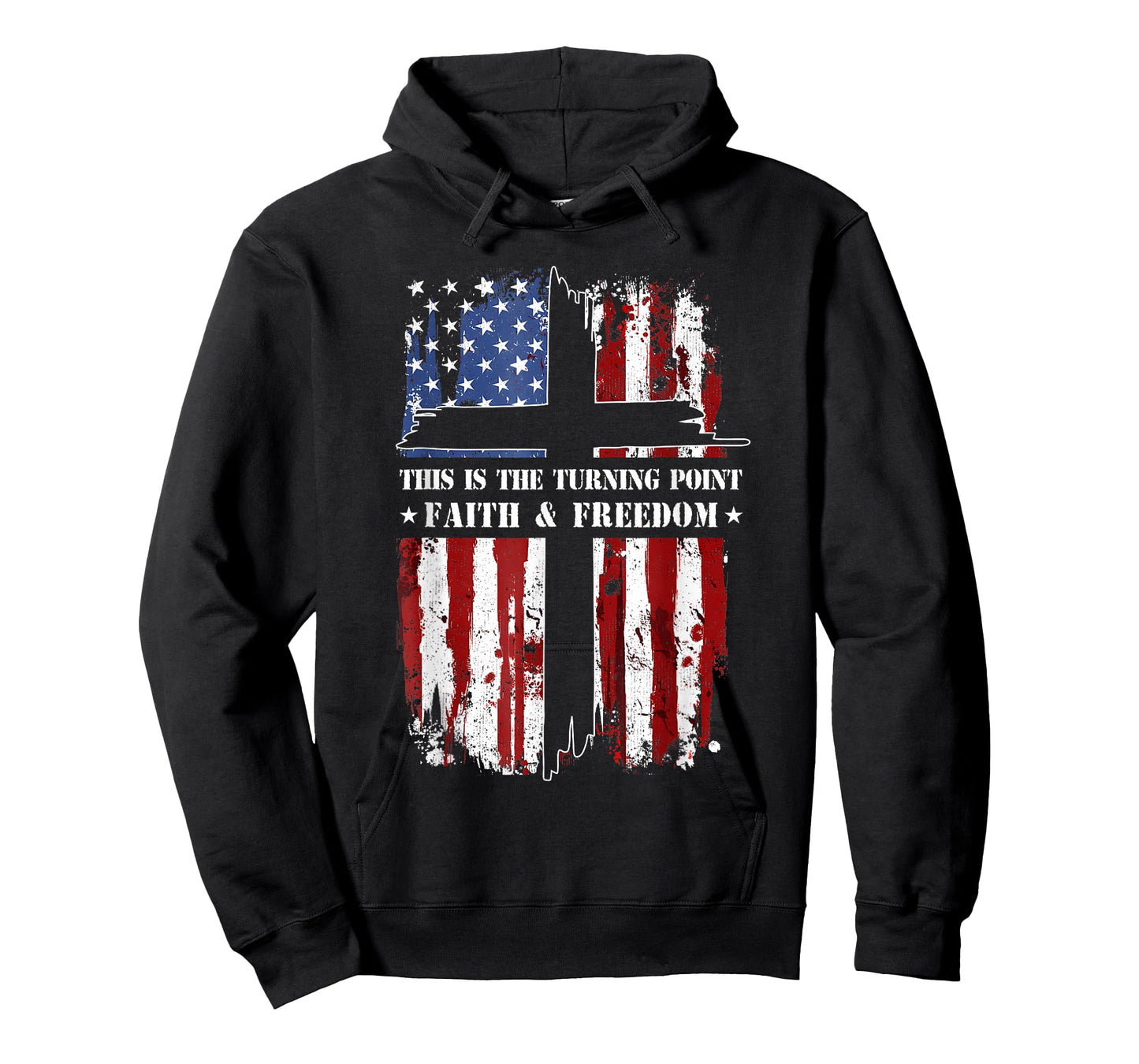 This is The Turning Point Patriotic Christian Faith USA Flag T-Shirt