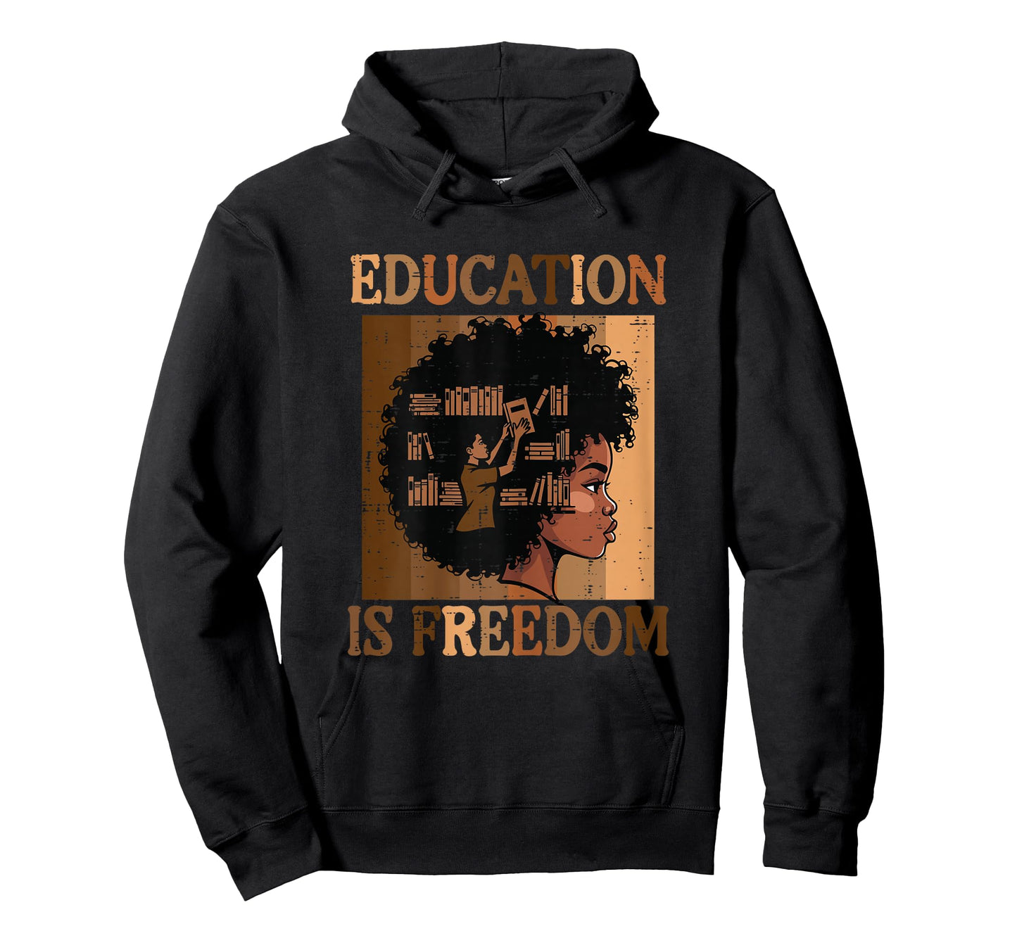 Black History Afro Woman Education Freedom Girls Kids Women T-Shirt