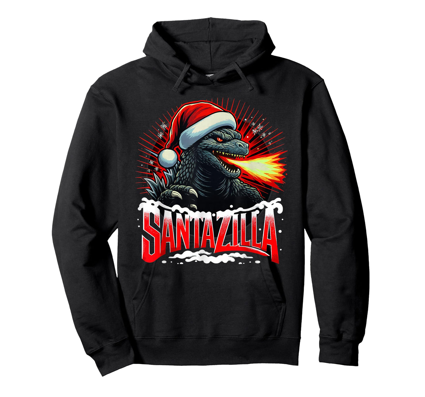 Xmas Christmas Santazilla Funny Holiday Monster Dinosaur T-Shirt