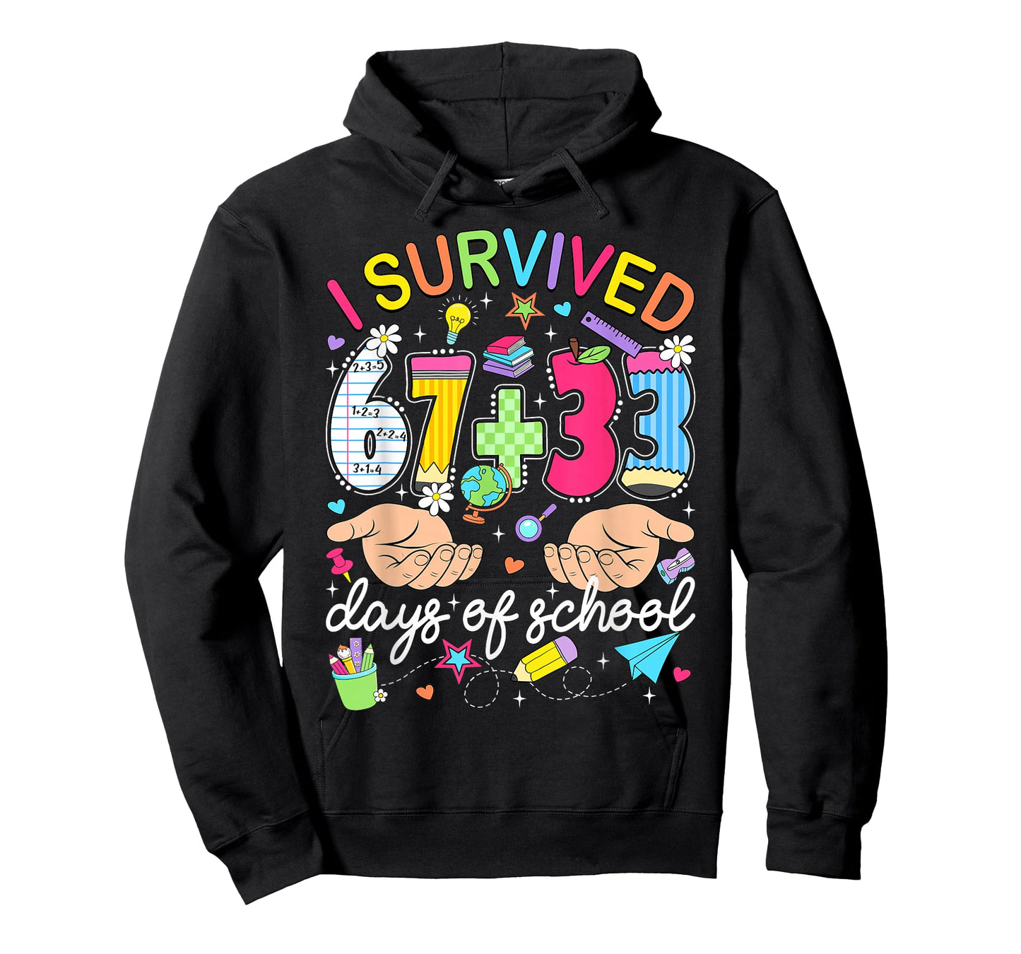 I Survived 67 33 Days of School 100th Day Teacher Student T-Shirt