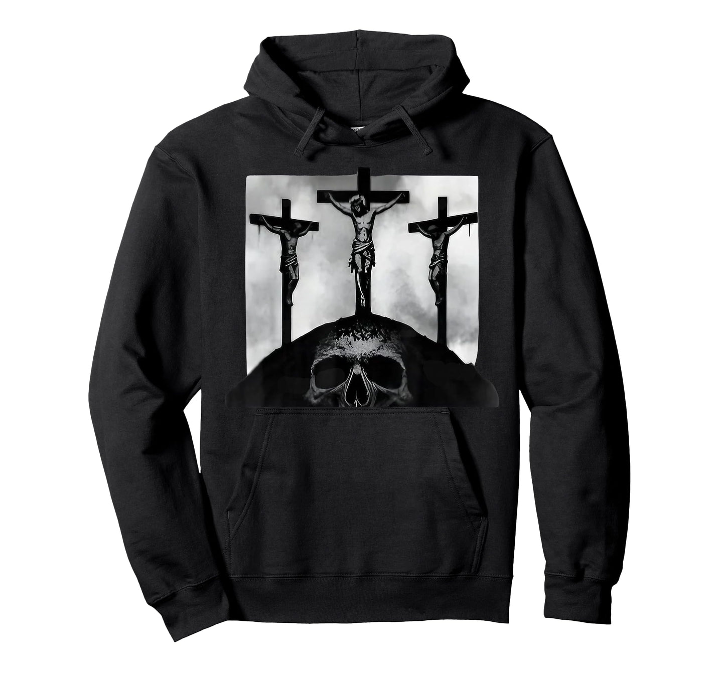 Golgotha Jesus Design Three Crosses Gothic Christian T-Shirt