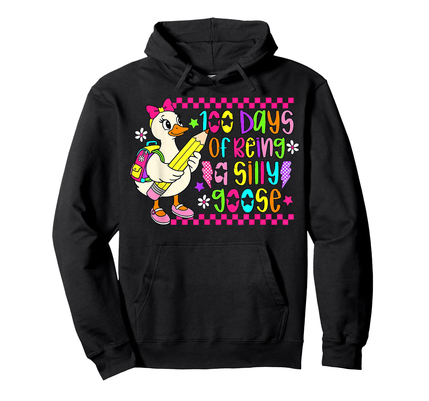 100 Days of School Girls Teacher 100th Day Silly Goose T-Shirt