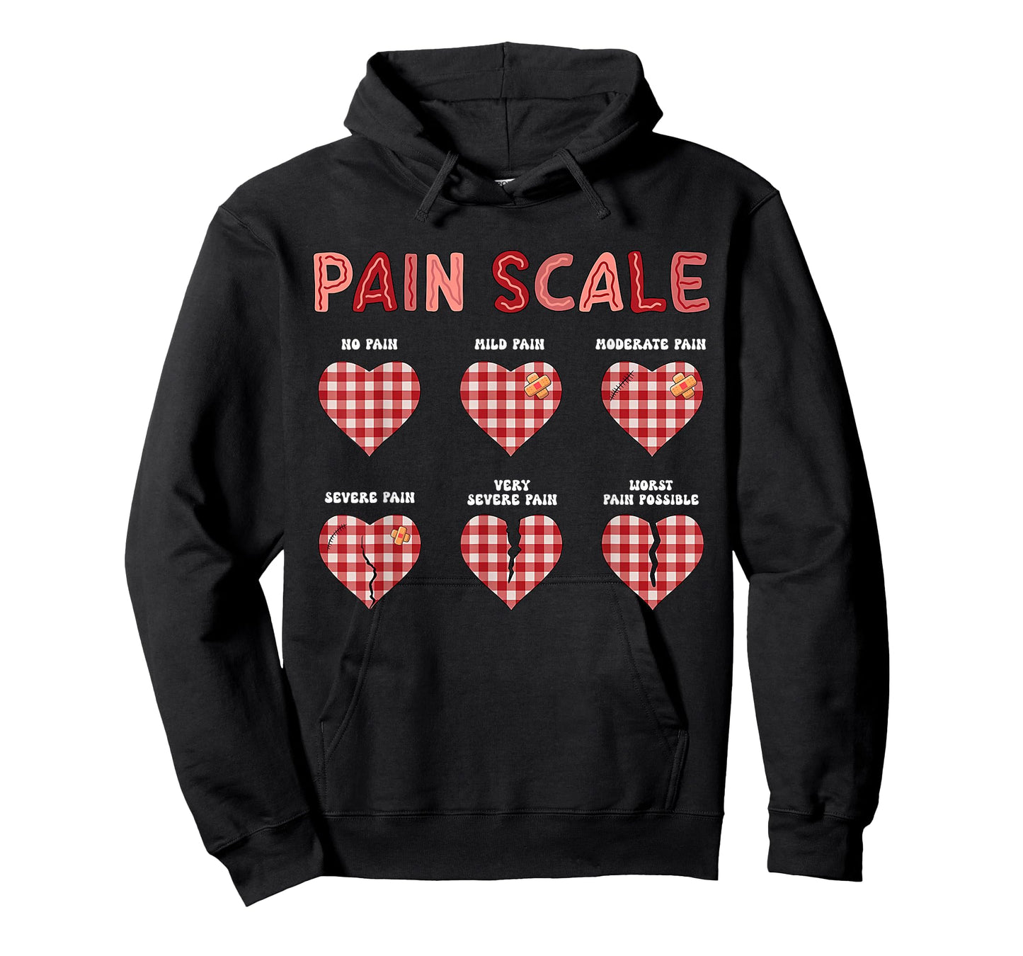 Pain Scale Heart Pain Assessment Trauma Nurse Valentines Day T-Shirt