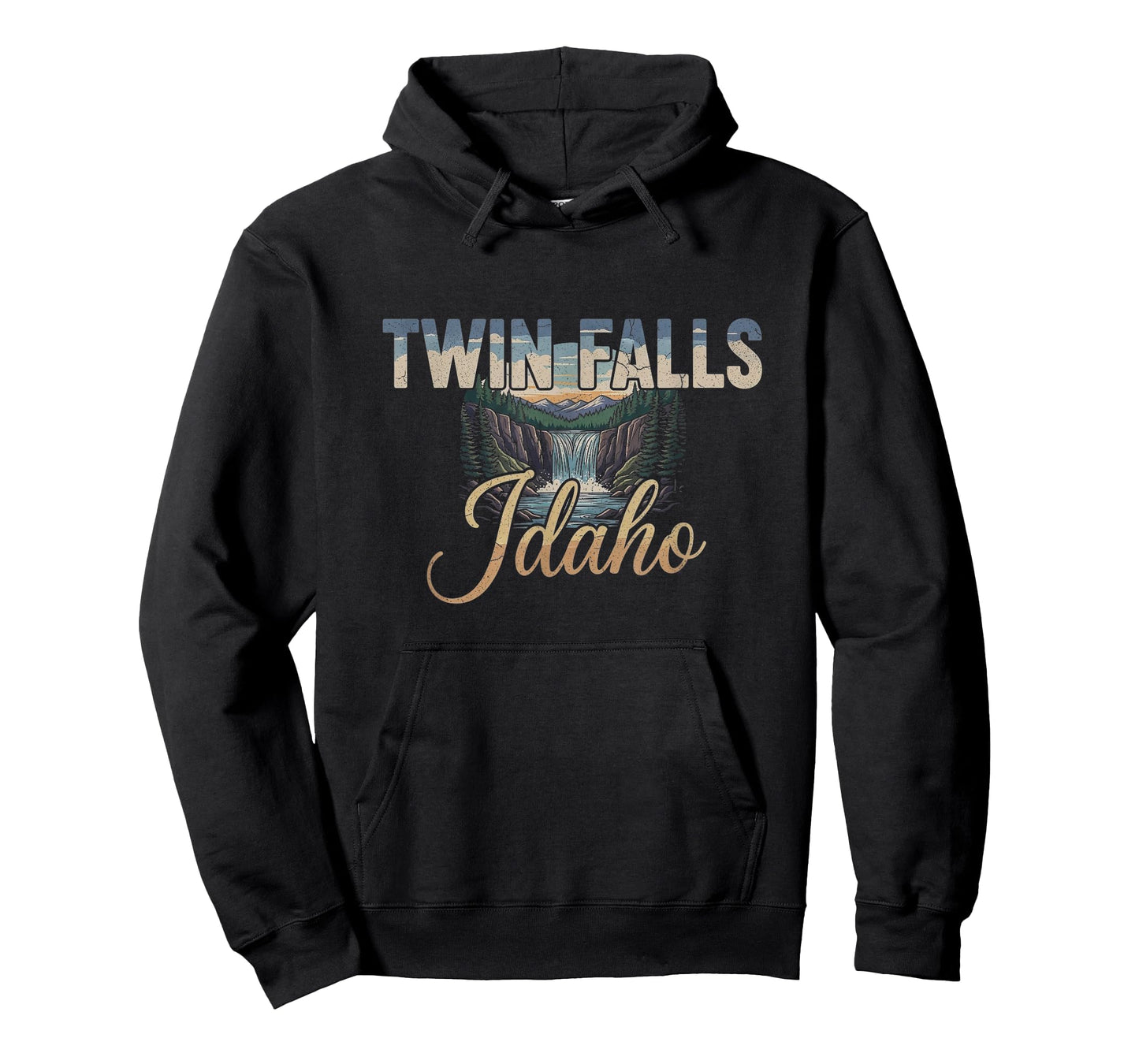 Retro Twin Falls Idaho Drawing Art Design T-Shirt