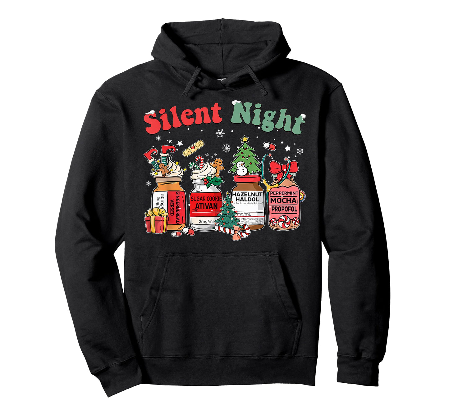 Funny Santa Propofol Silent Night ICU Nurses Merry Christmas T-Shirt